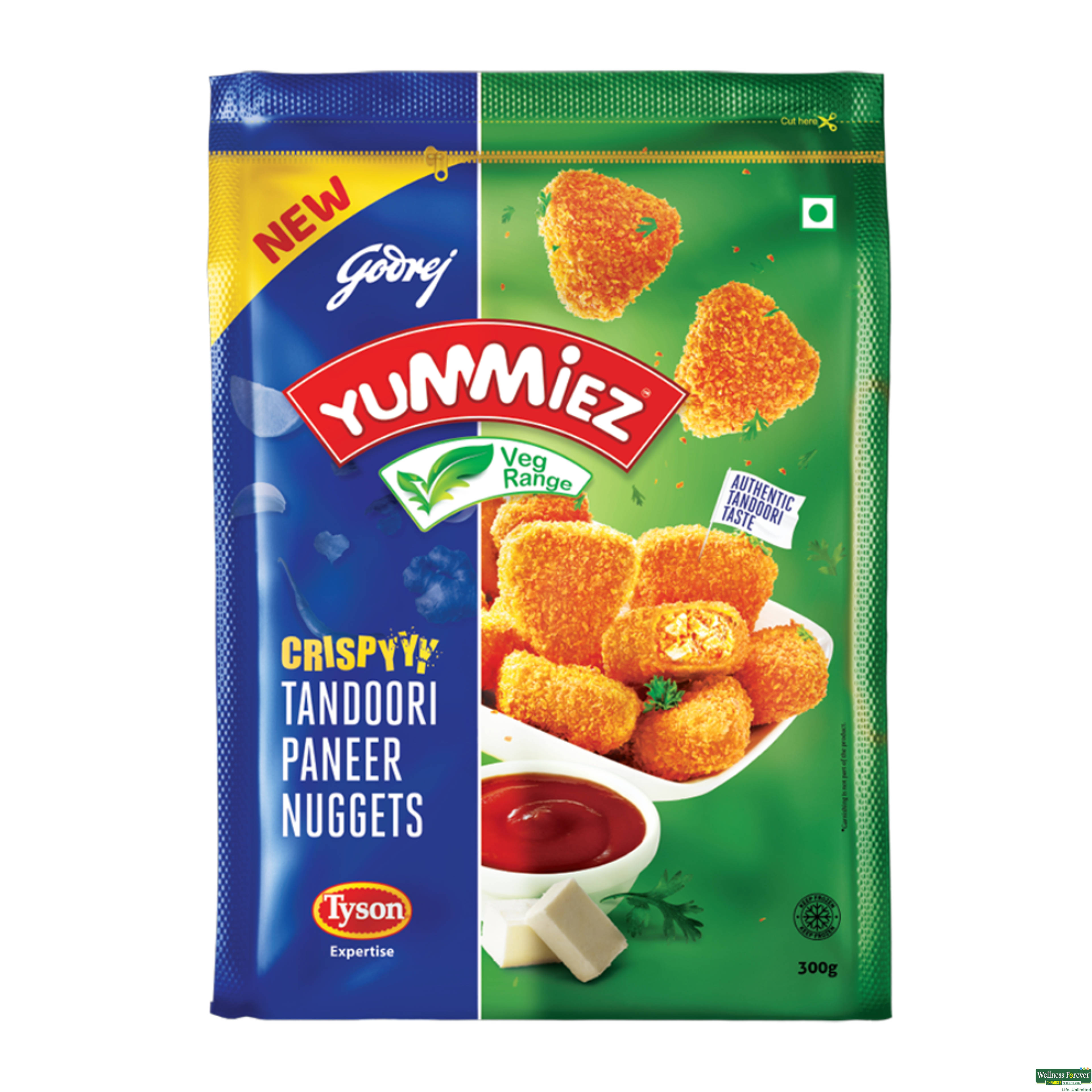 Yummiez Veg Nuggets Tand Paneer  300Gm-image