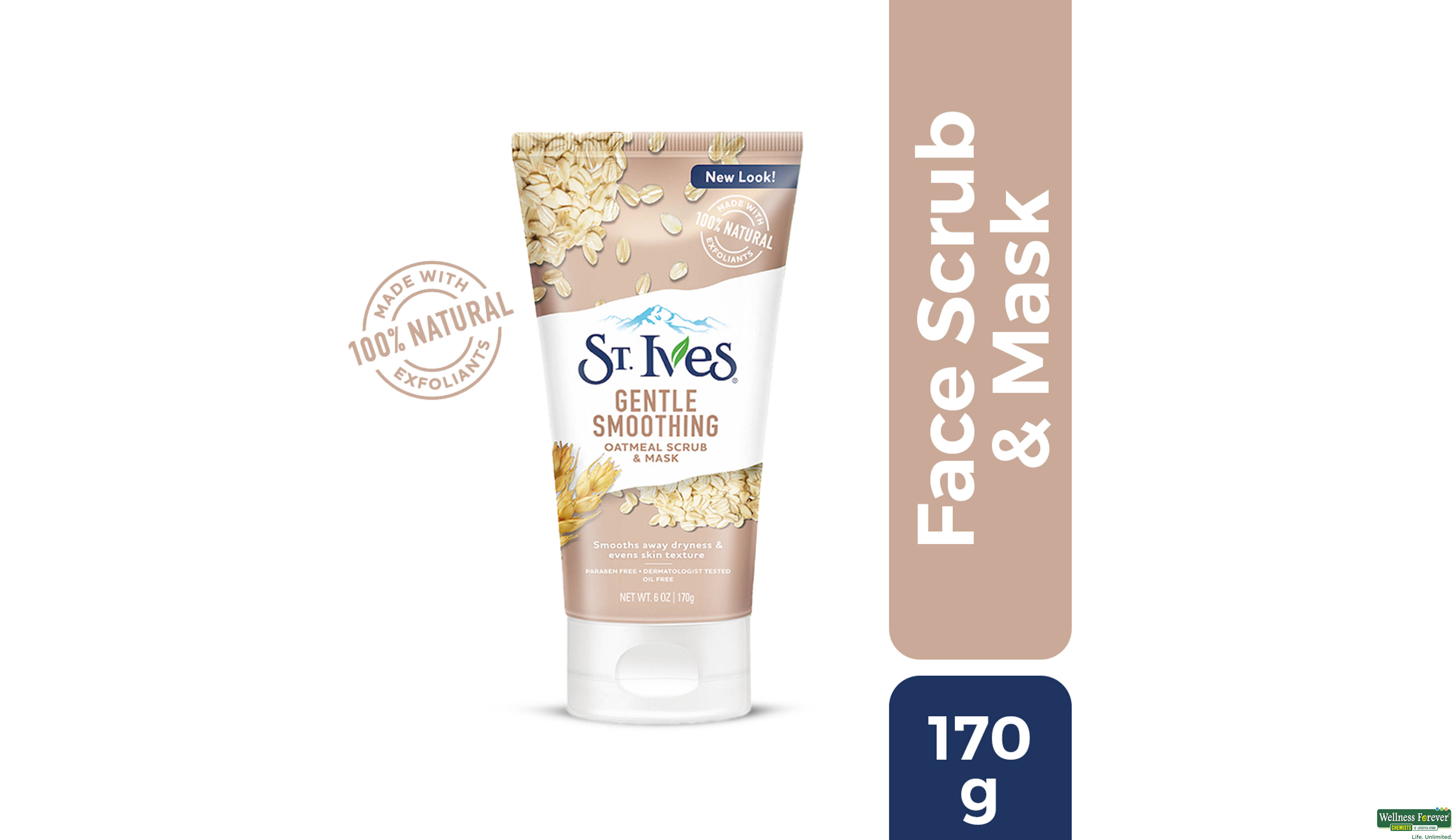 ST IVES F/SCRUB OATMEAL 170GM- 1, 170GM, null