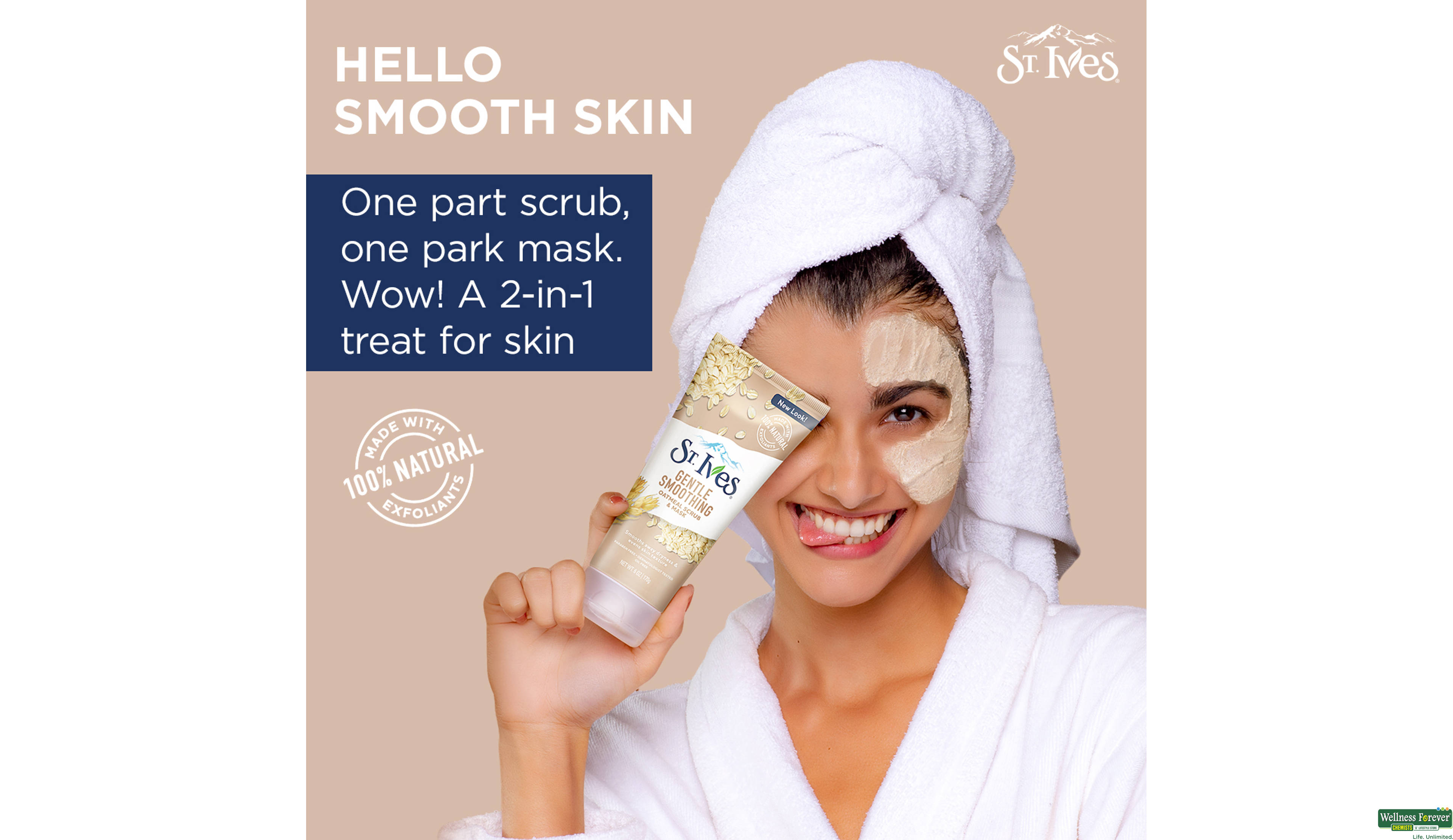 ST IVES F/SCRUB OATMEAL 170GM- 8, 170GM, null