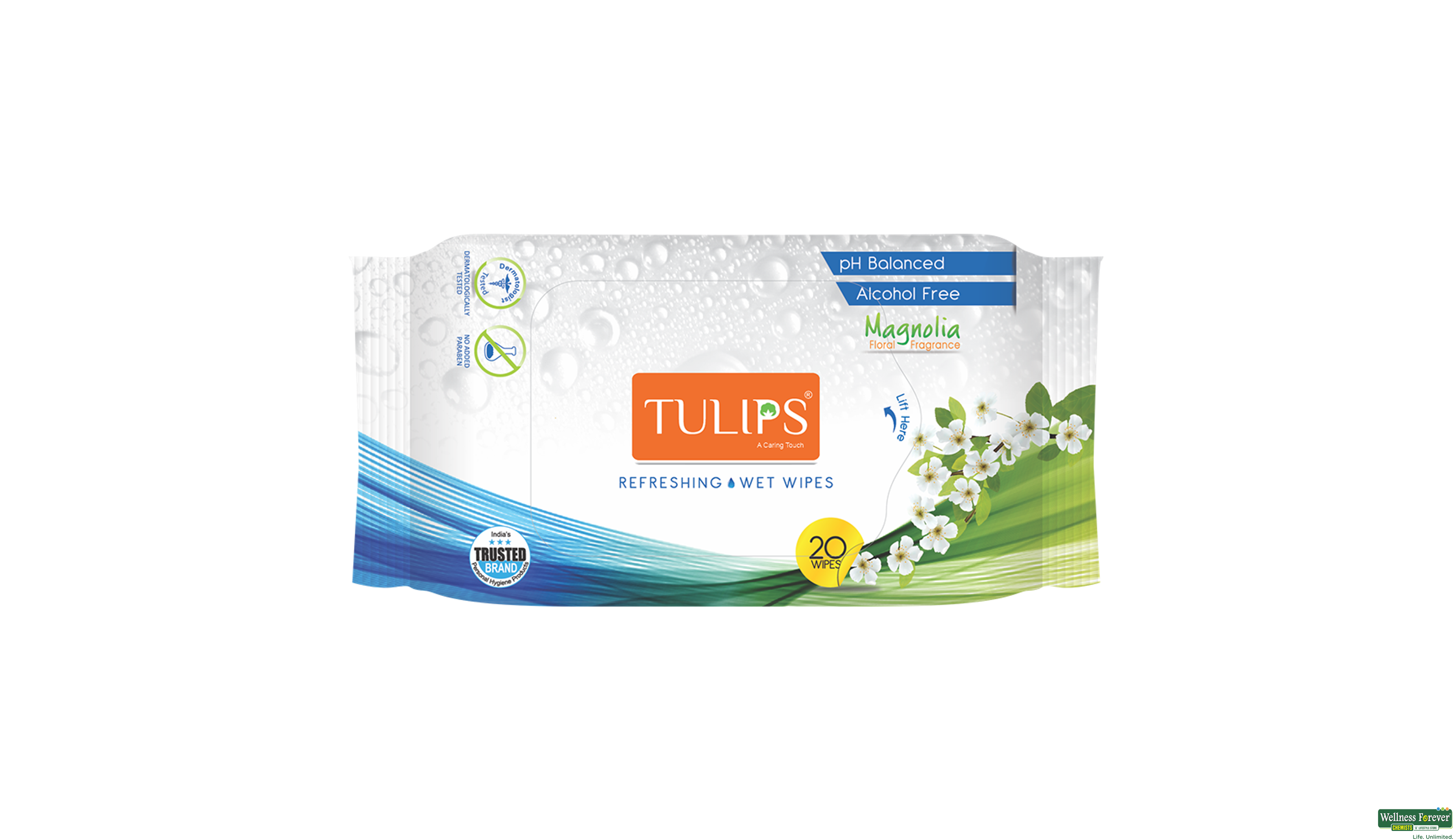 TULIPS F/WIPES MAGNOLIA 20PC- 1, 20PC, 