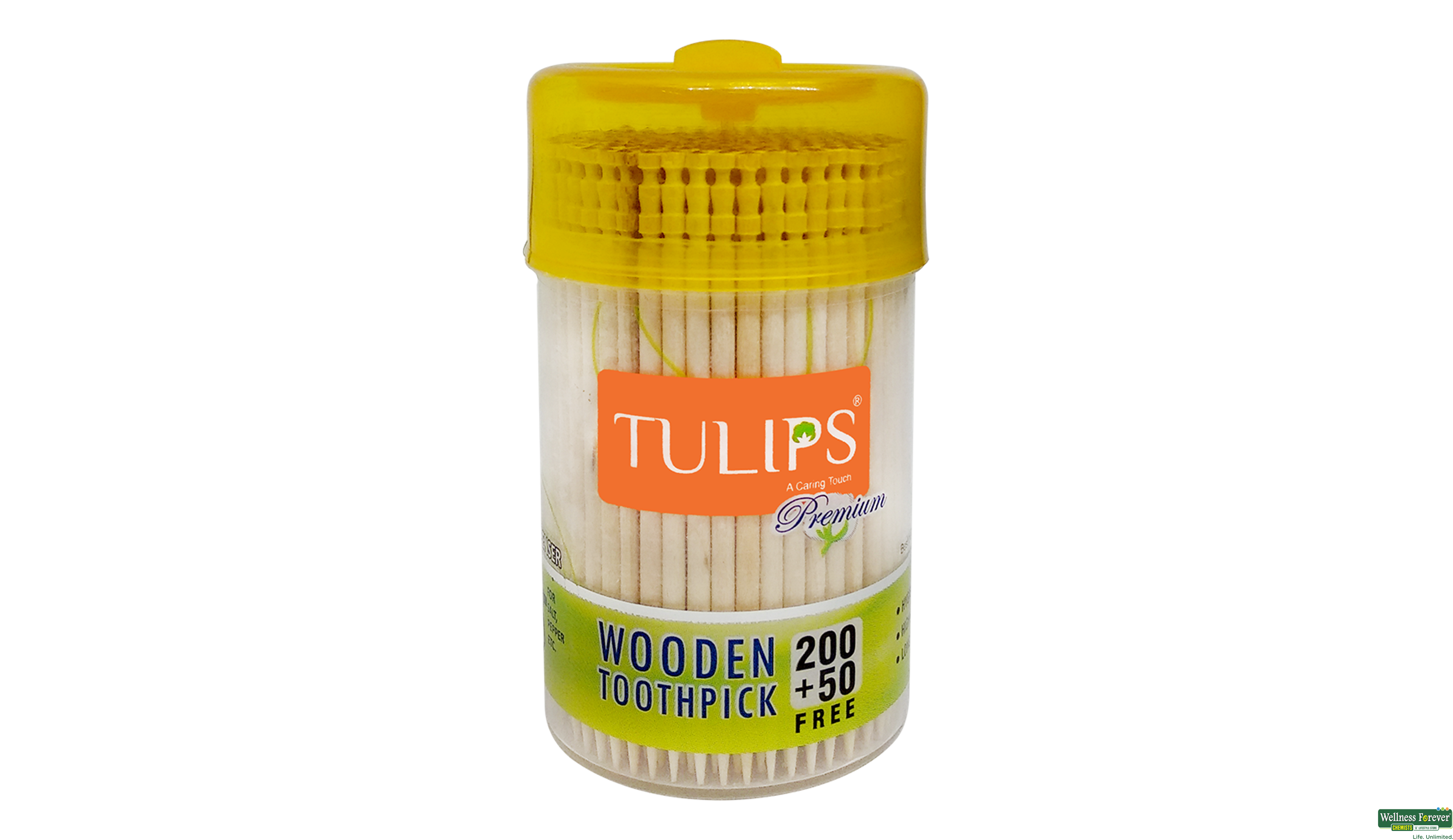 TULIPS PREMIUM T/PICKS WOODEN JAR 200PC- 1, 200PC, null