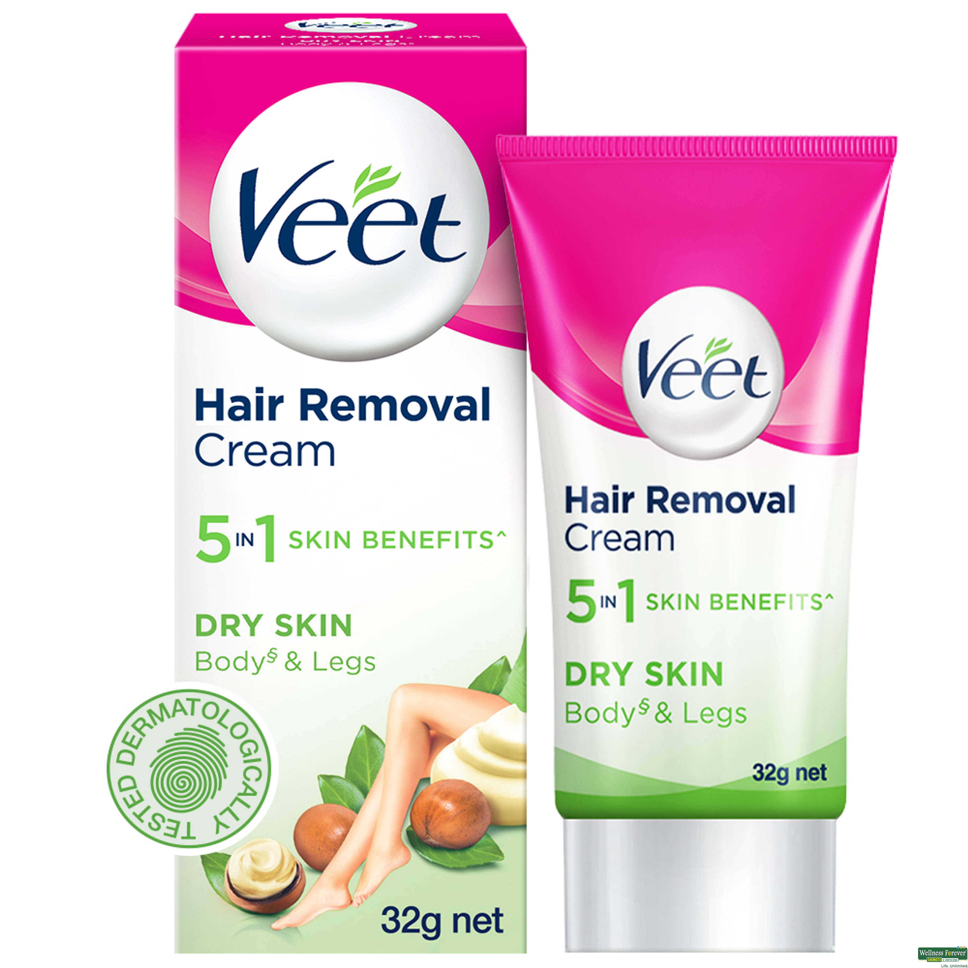 Veet Silk & Fresh Hair Removal Cream for Dry Skin, 30 g-image