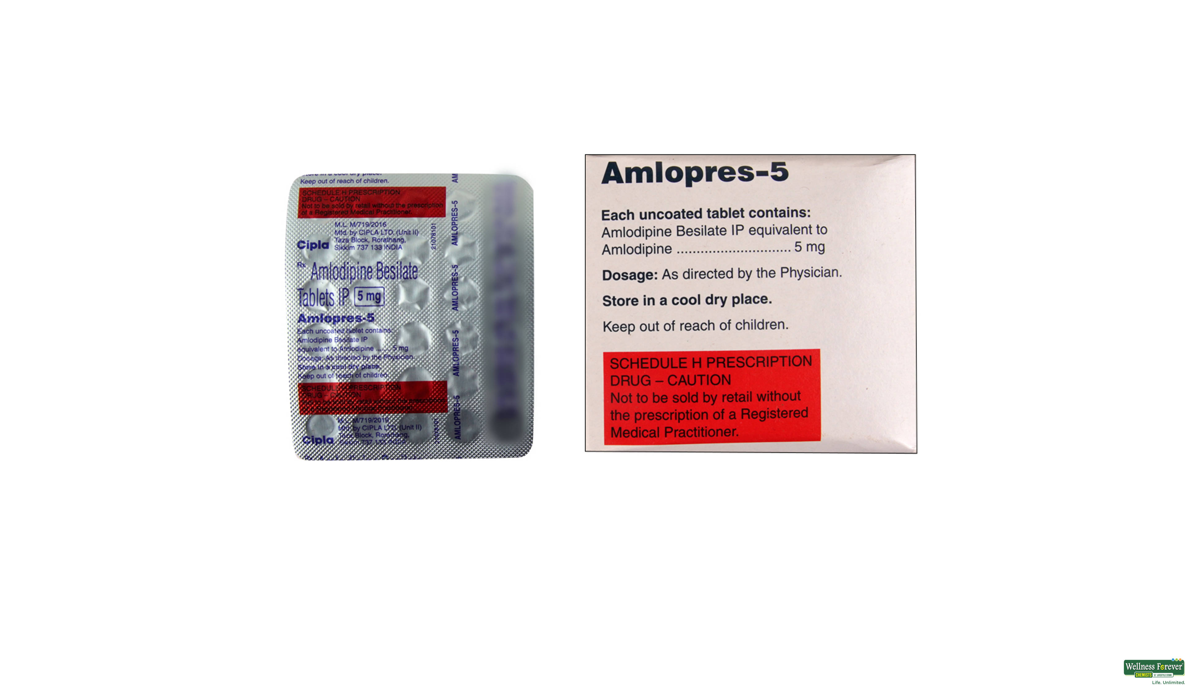 AMLOPRES 5MG 30TAB- 2, 30TAB, 