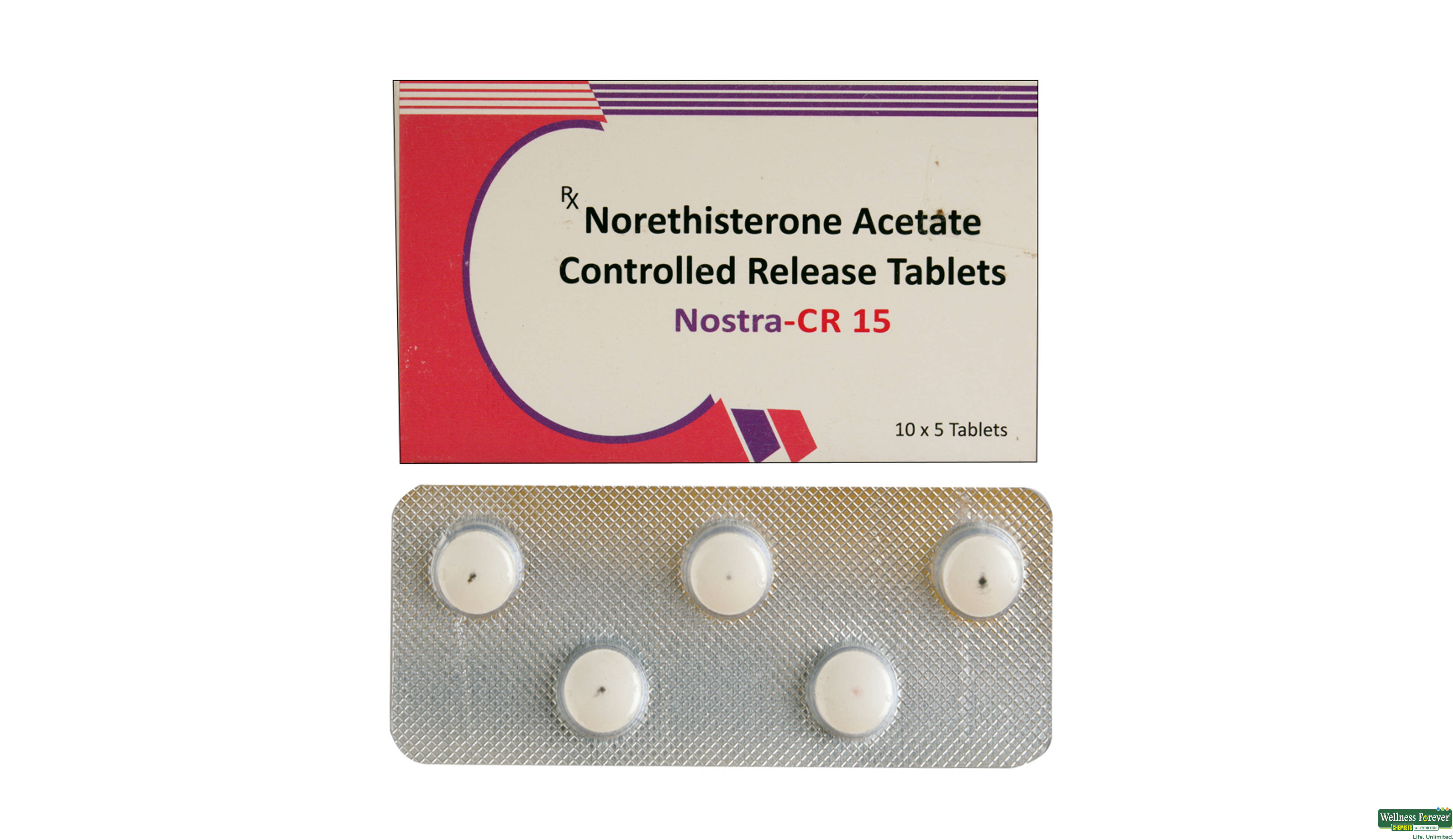 NOSTRA-CR 15MG 5TAB- 1, 5TAB, 