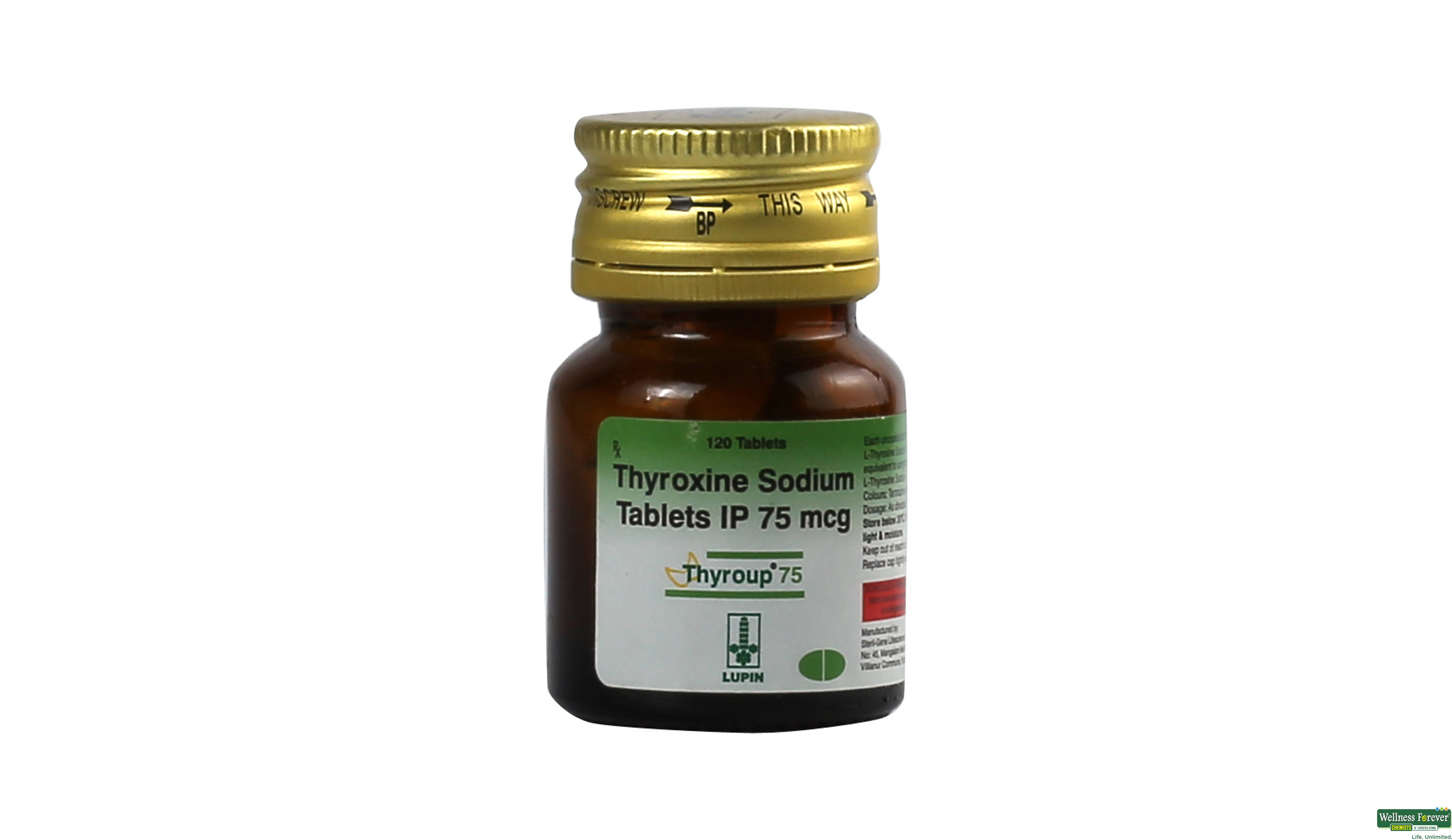 THYROUP 75MG 120TAB- 1, 120TAB, 