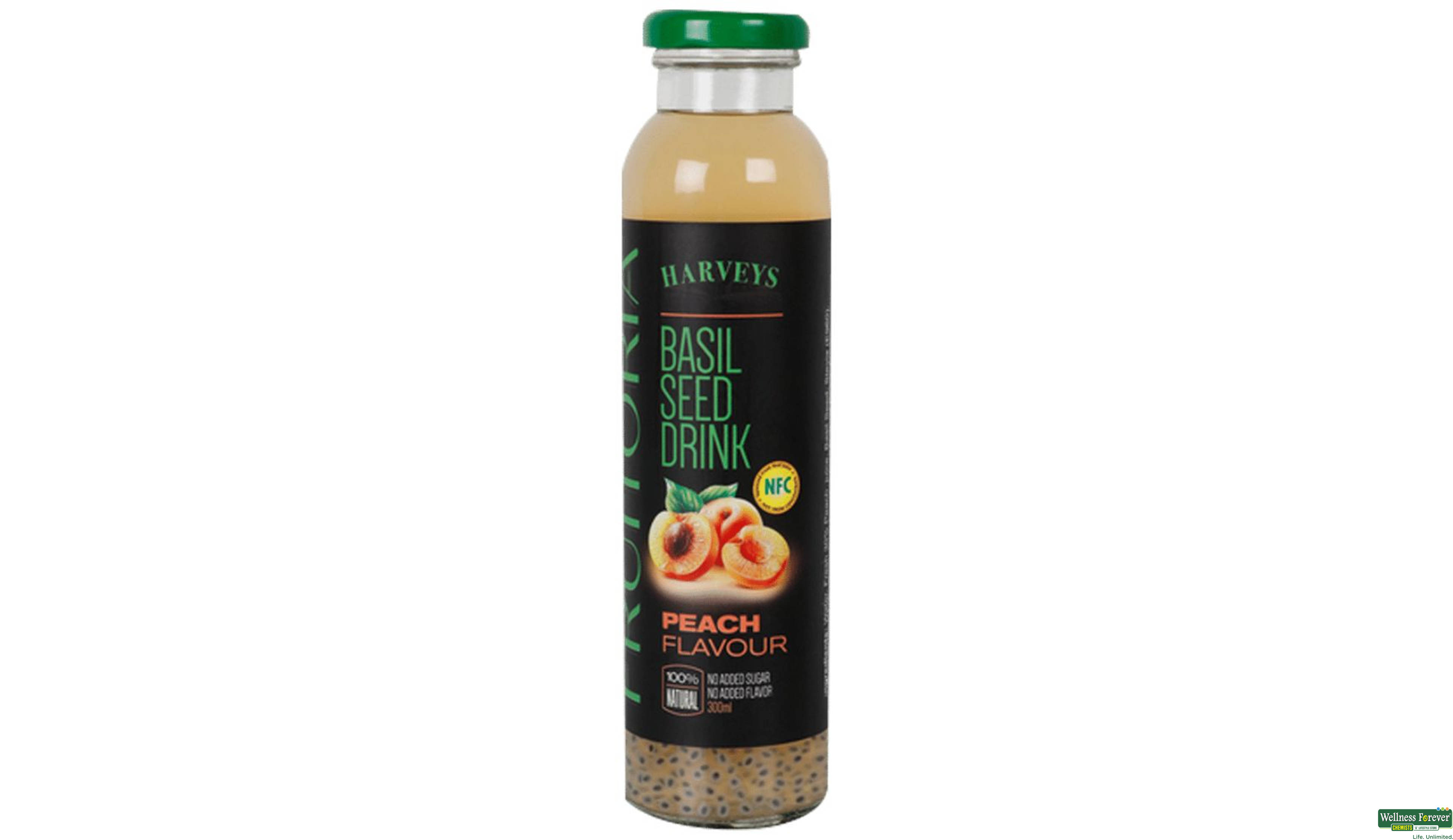 FRUITORIA BASIL SEED DRINK PEACH 300ML- 1, 300ML, 