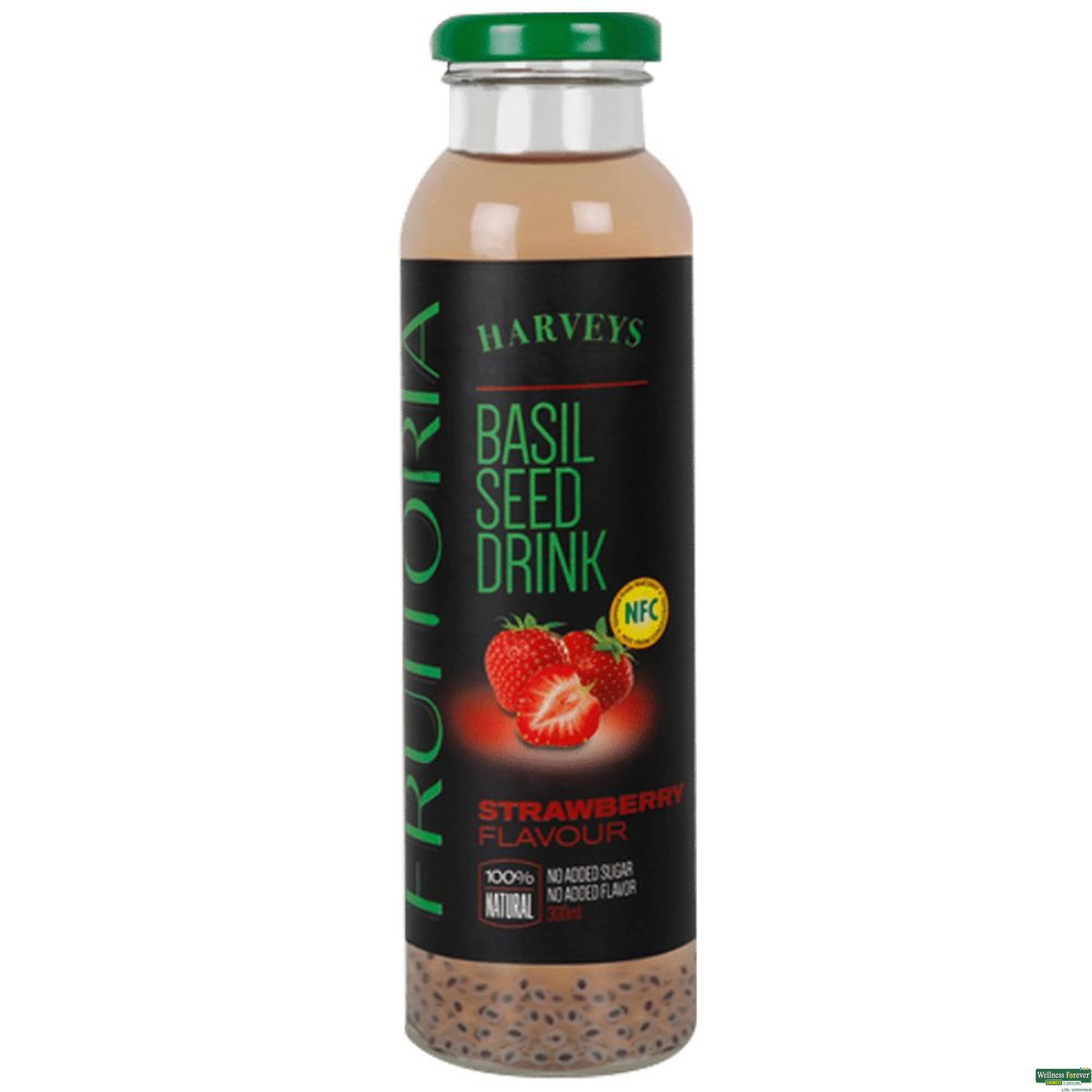 Fruitoria Strawberry Basil Seed Drink, 300 ml-image