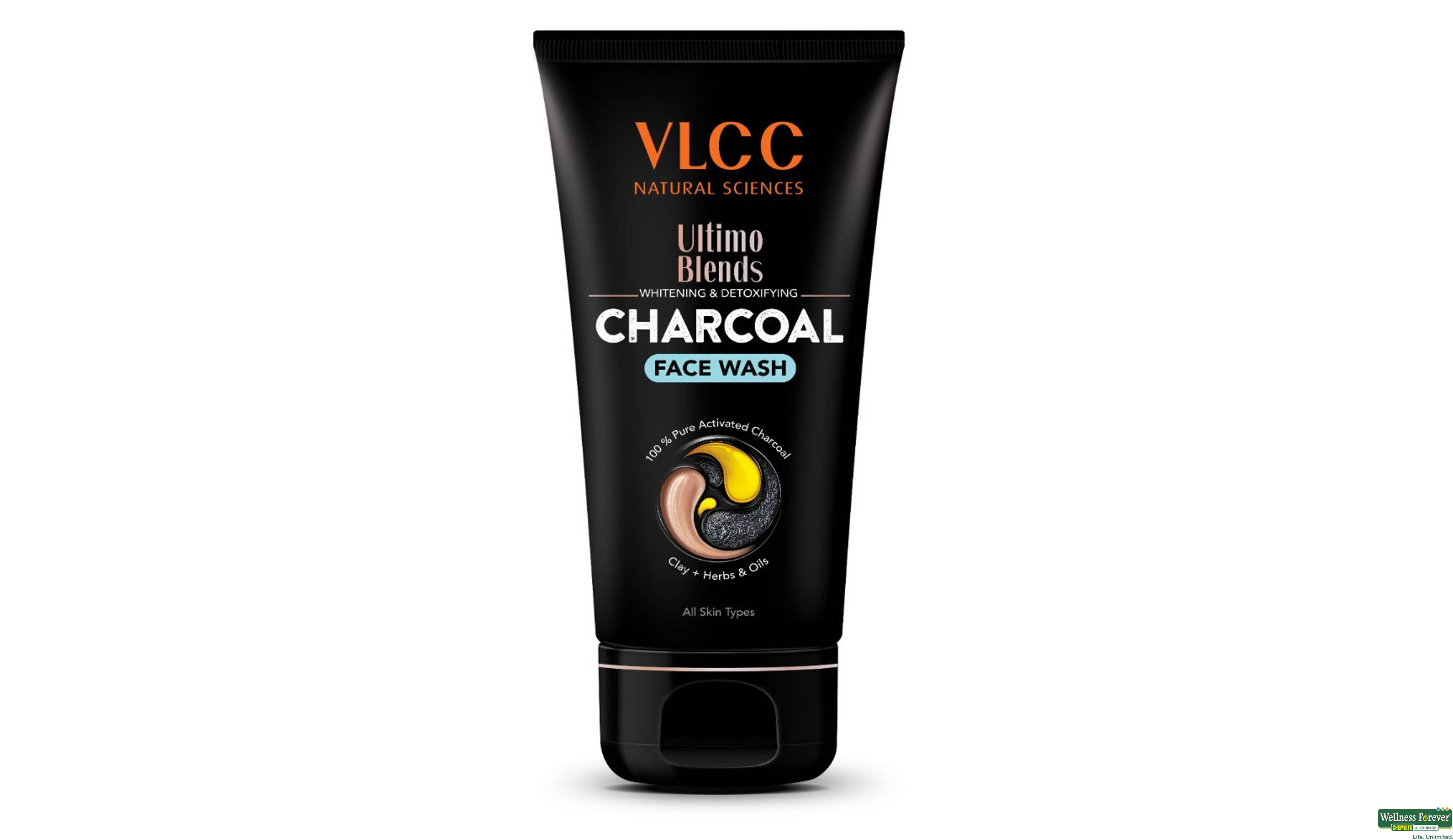 VLCC F/WASH ULTIMO BLENDS CHARCOAL 100GM- 1, 100GM, null