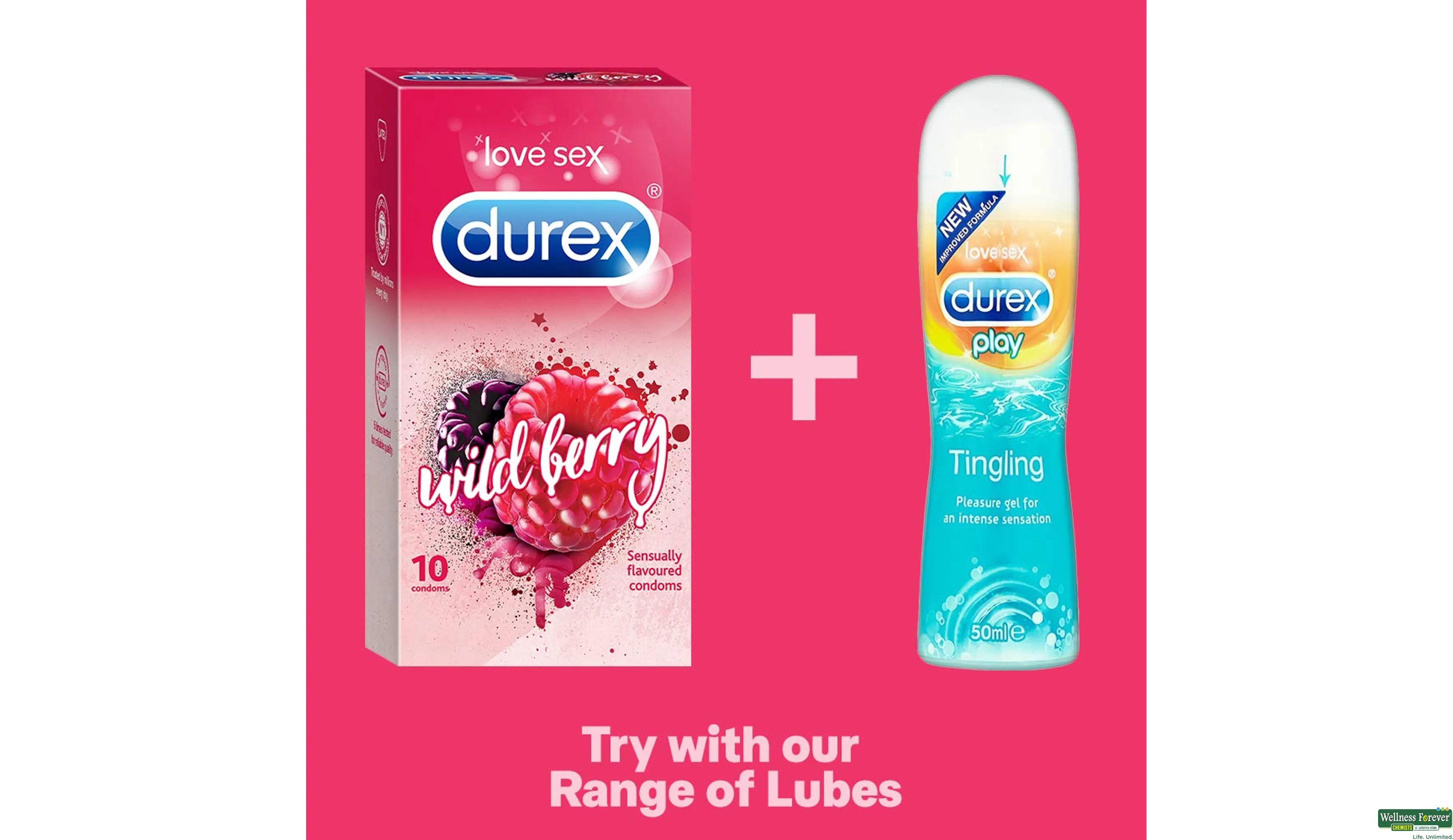 DUREX CONDOM WILDBERRY 10PC- 4, 10PC, 