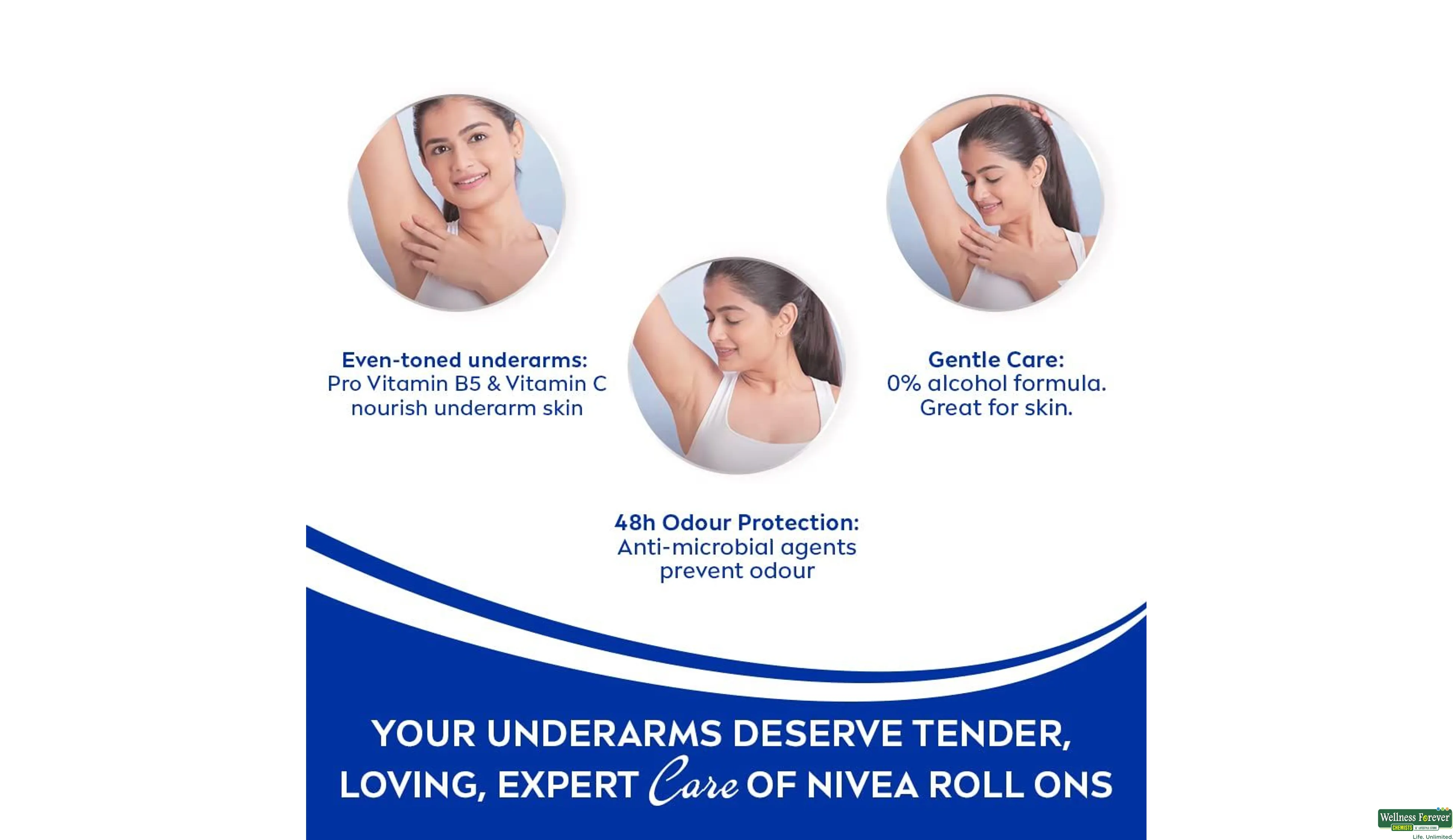 NIVEA ROLLON WHITENING SENSITIVE 50ML- 5, 50ML, 