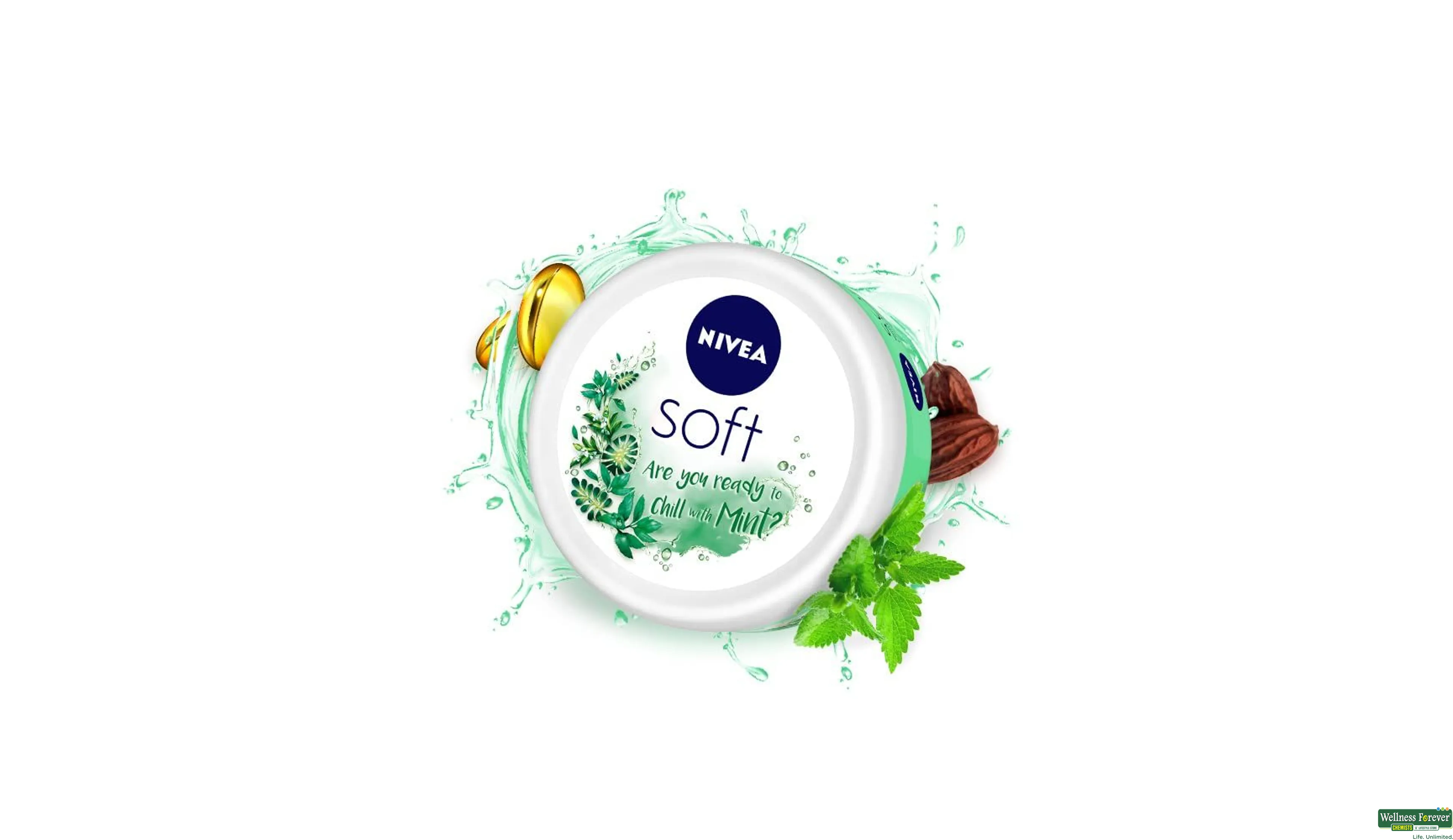 NIVEA CRM SOFT CHILLED MINT 100ML- 2, 100ML, 