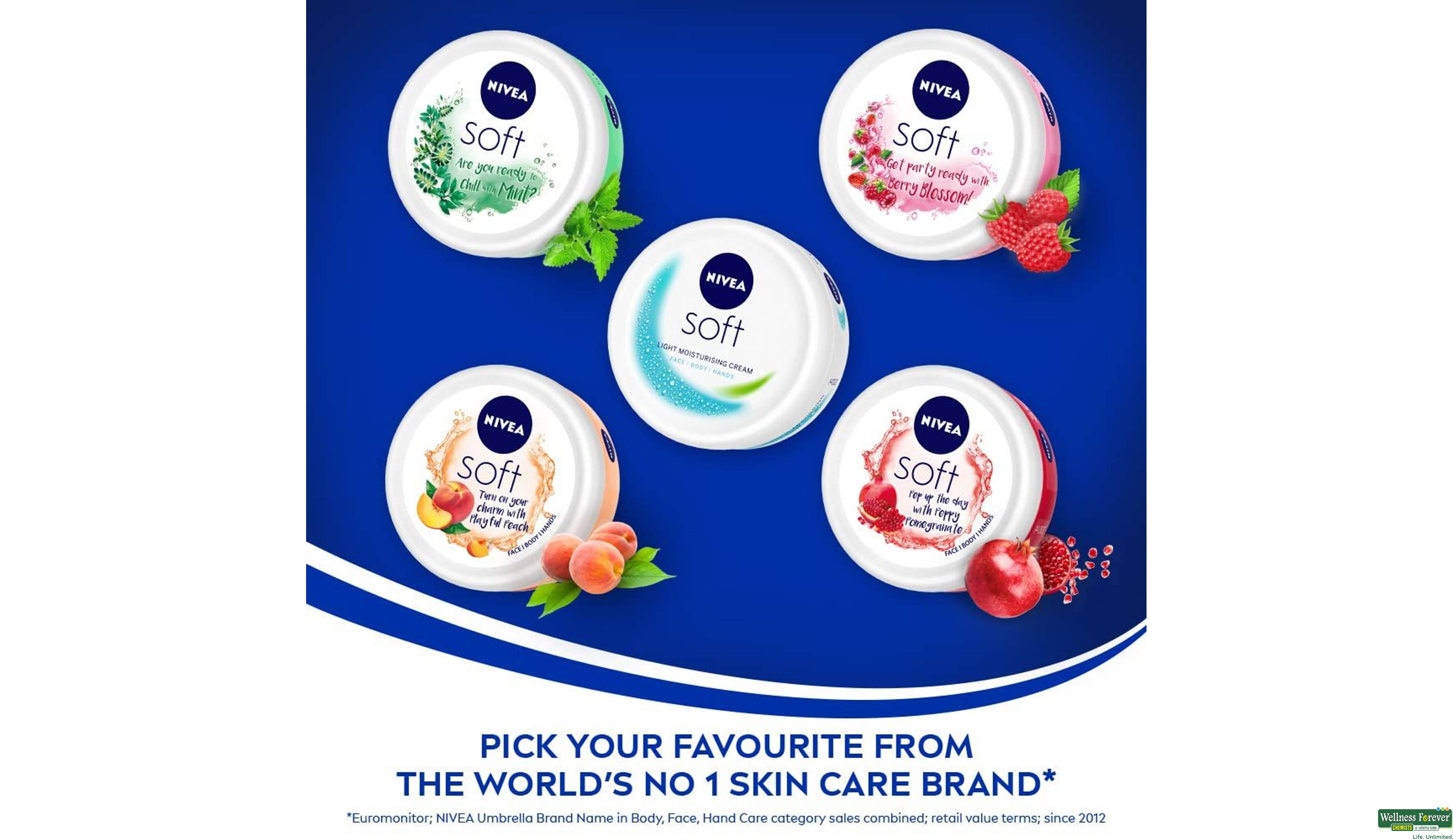 NIVEA CRM SOFT CHILLED MINT 100ML- 7, 100ML, 