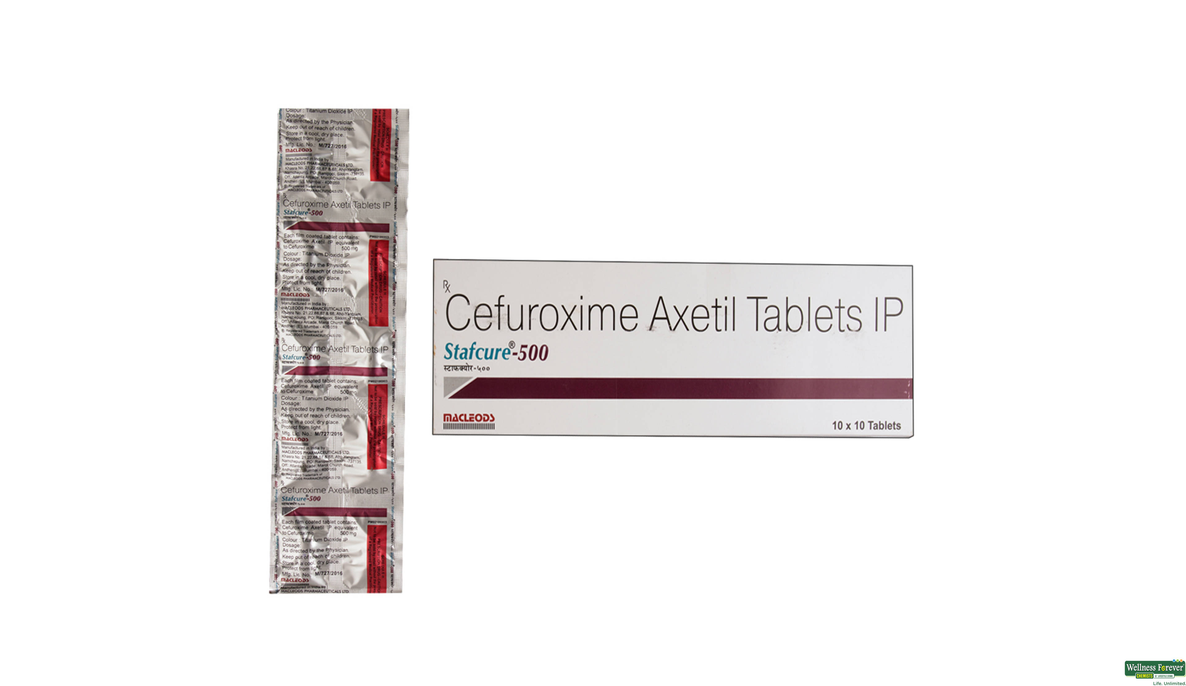 STAFCURE 500MG 10TAB- 1, 10TAB, 