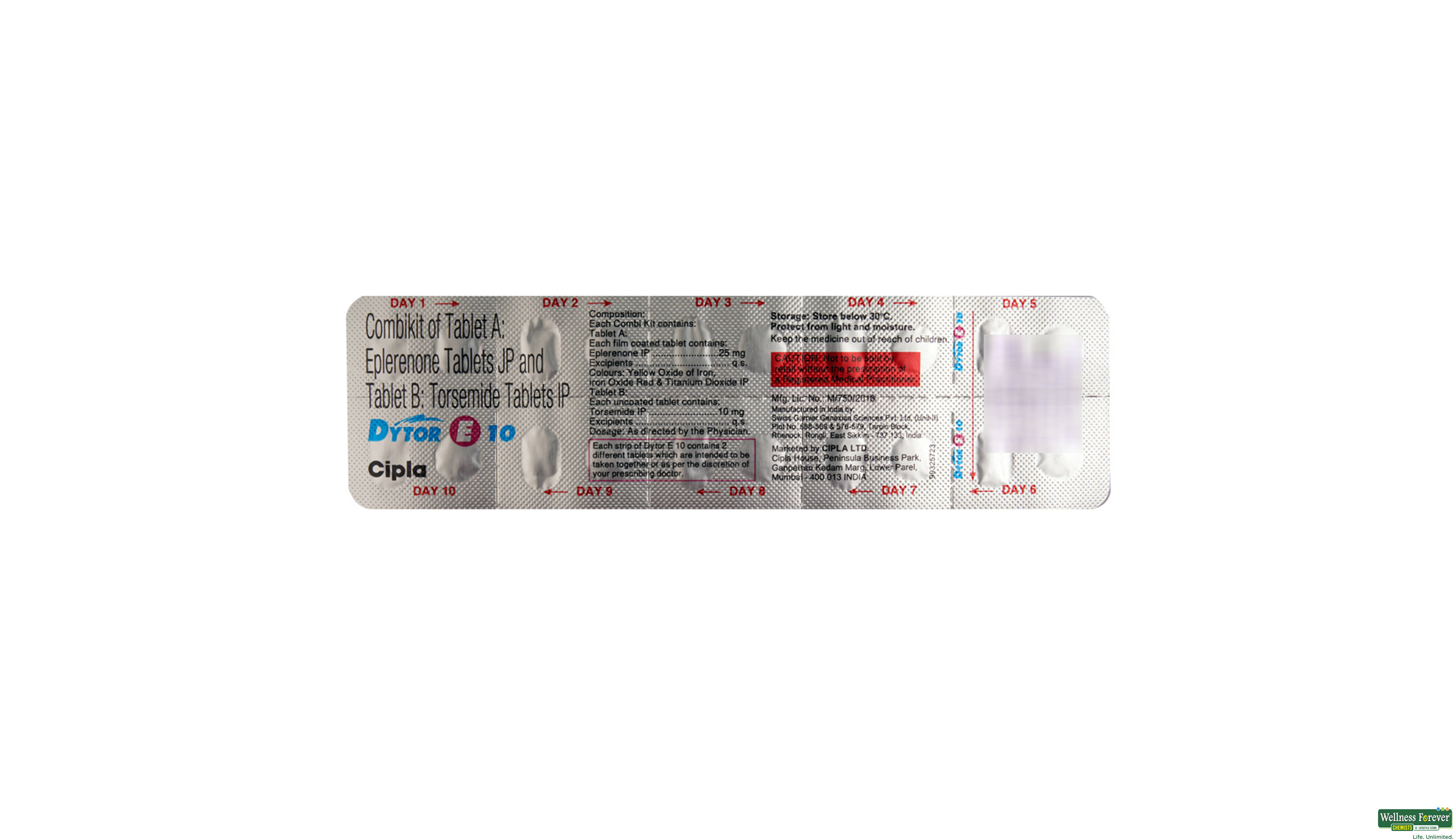 DYTOR-E 10MG 20TAB- 2, 20TAB, null