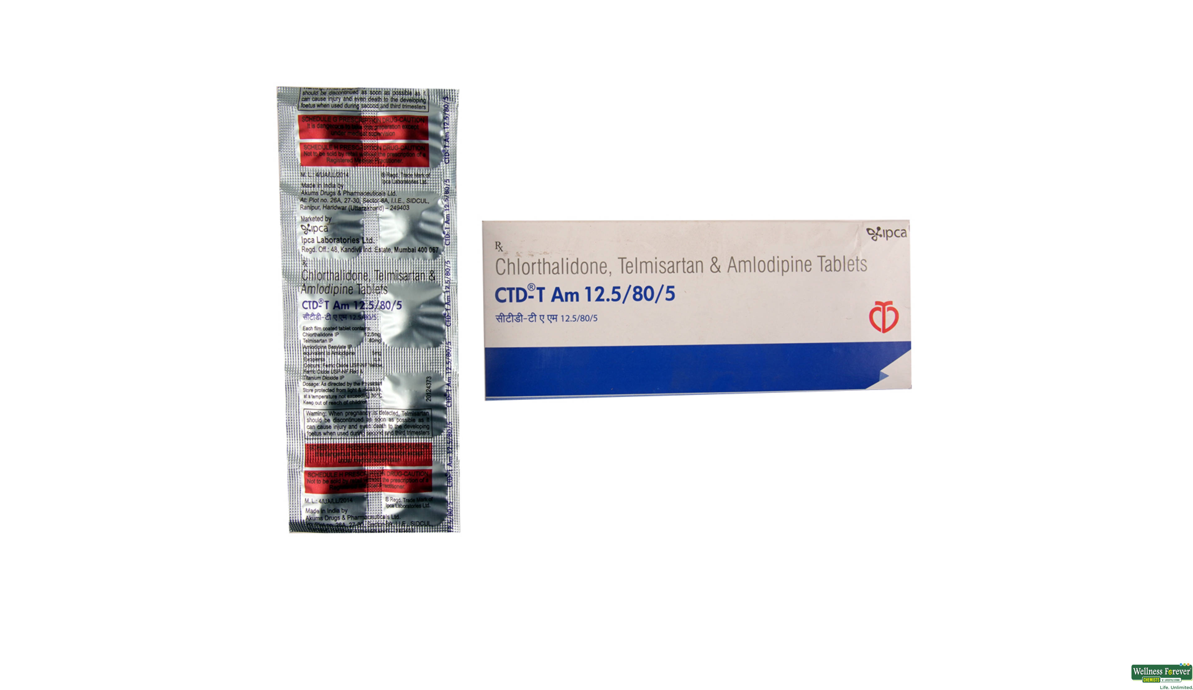 CTD-T AM 12.5/80/5MG 10TAB- 1, 10TAB, 