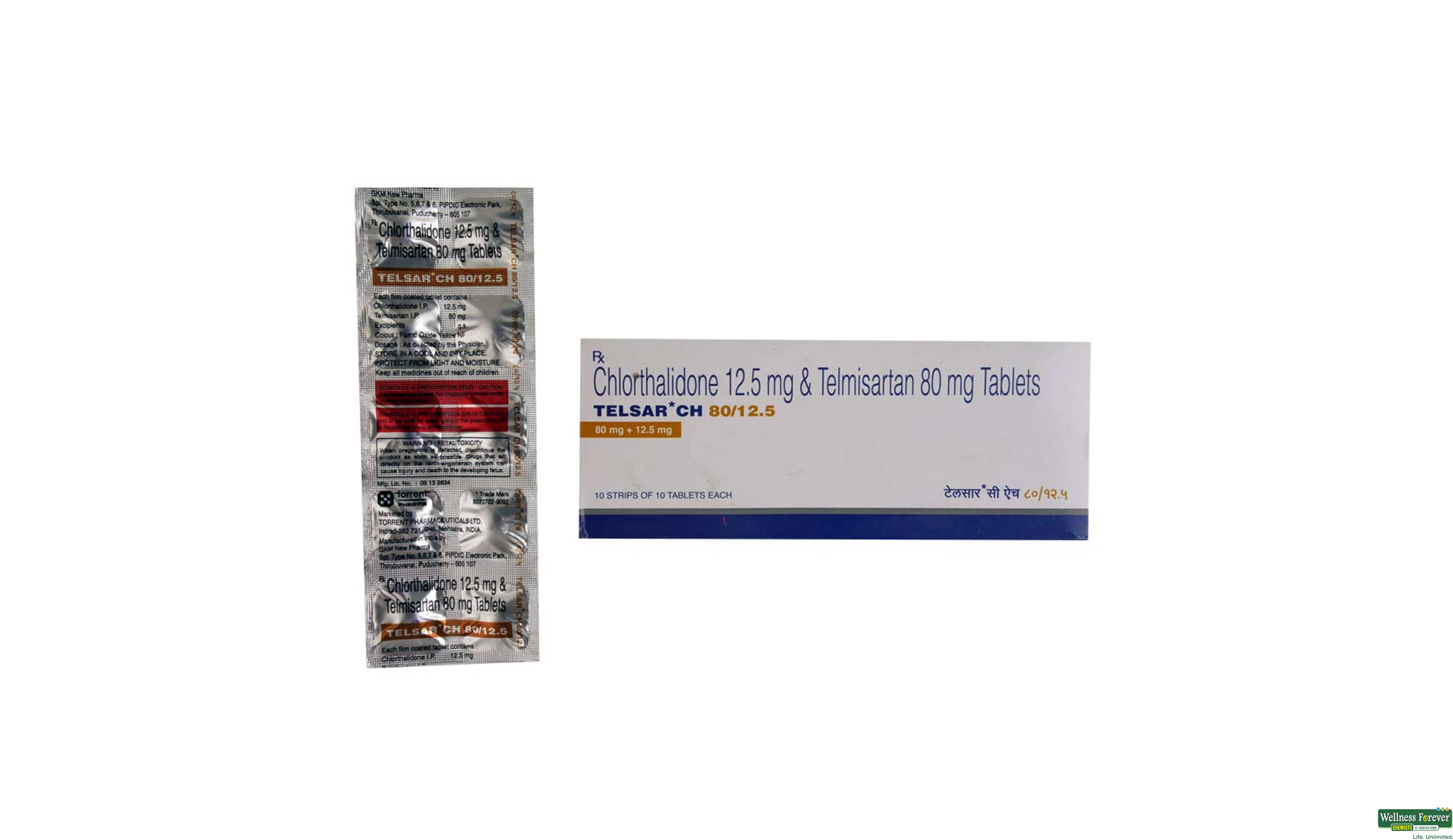 TELSAR-CH 80/12.5MG 10TAB- 1, 10TAB, 