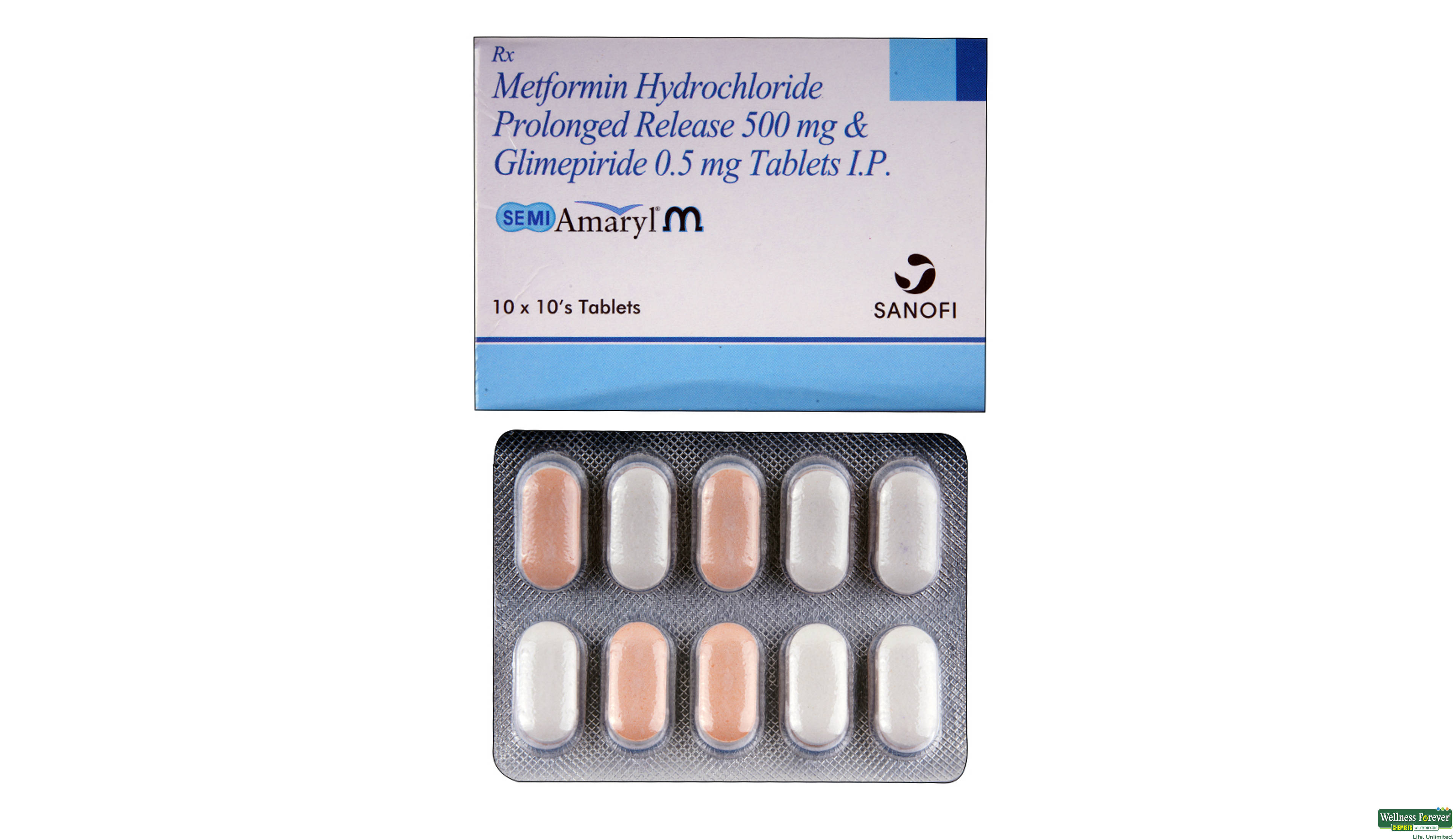 SEMI-AMARYL M 10TAB- 1, 10TAB, 