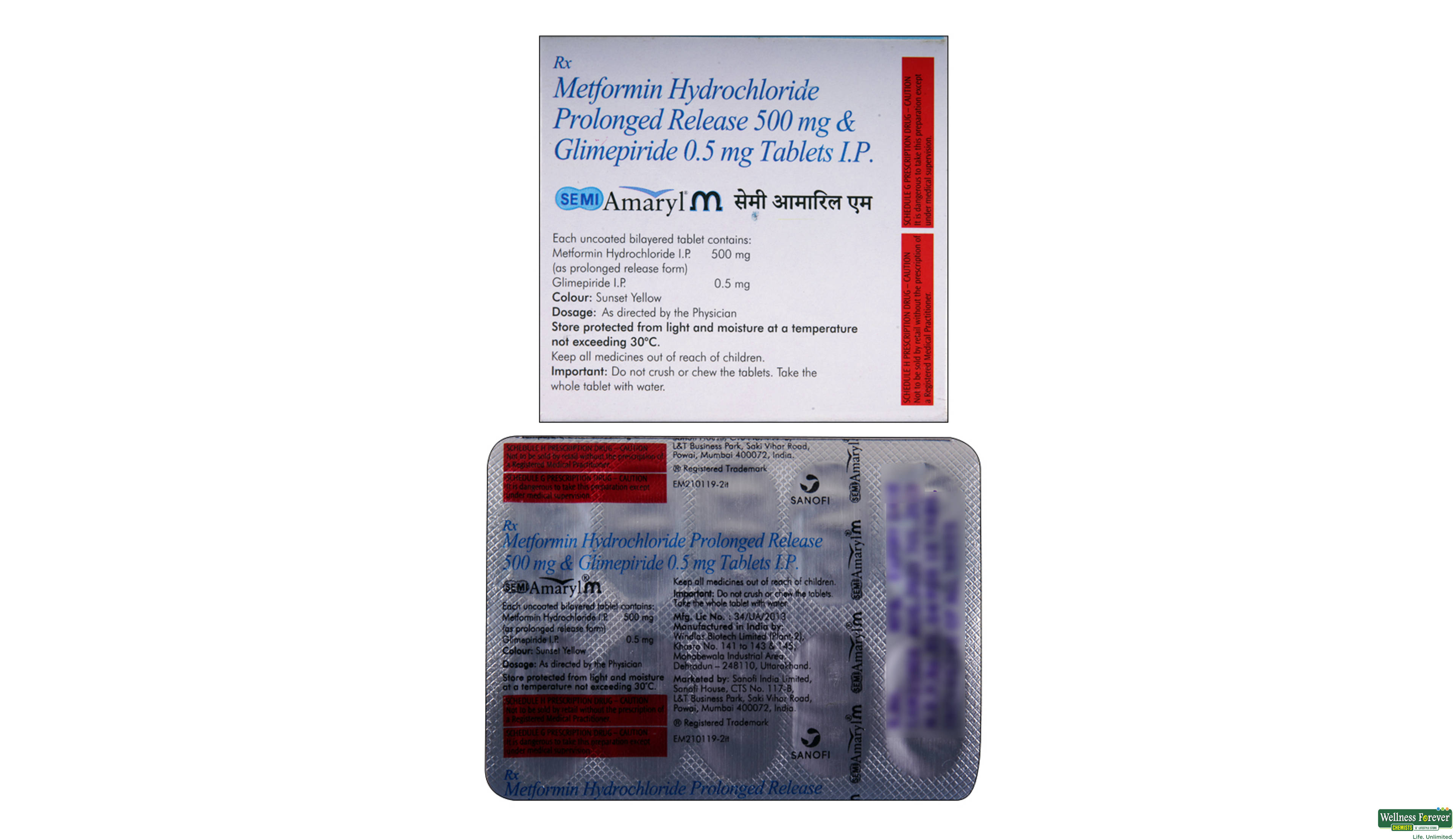 SEMI-AMARYL M 10TAB- 2, 10TAB, 