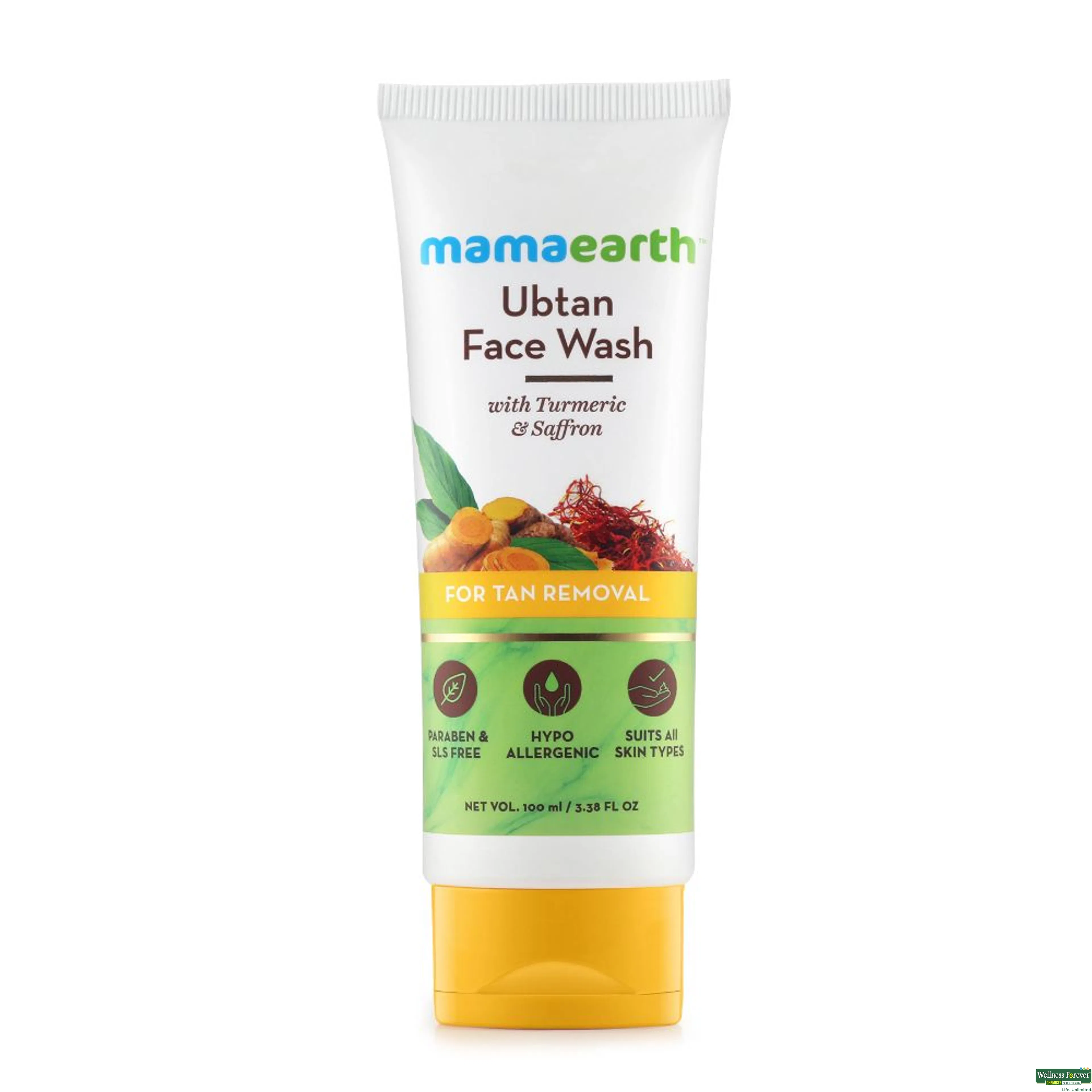 MAMAEARTH F/WASH TURMERIC &SAFFRON 100ML-image