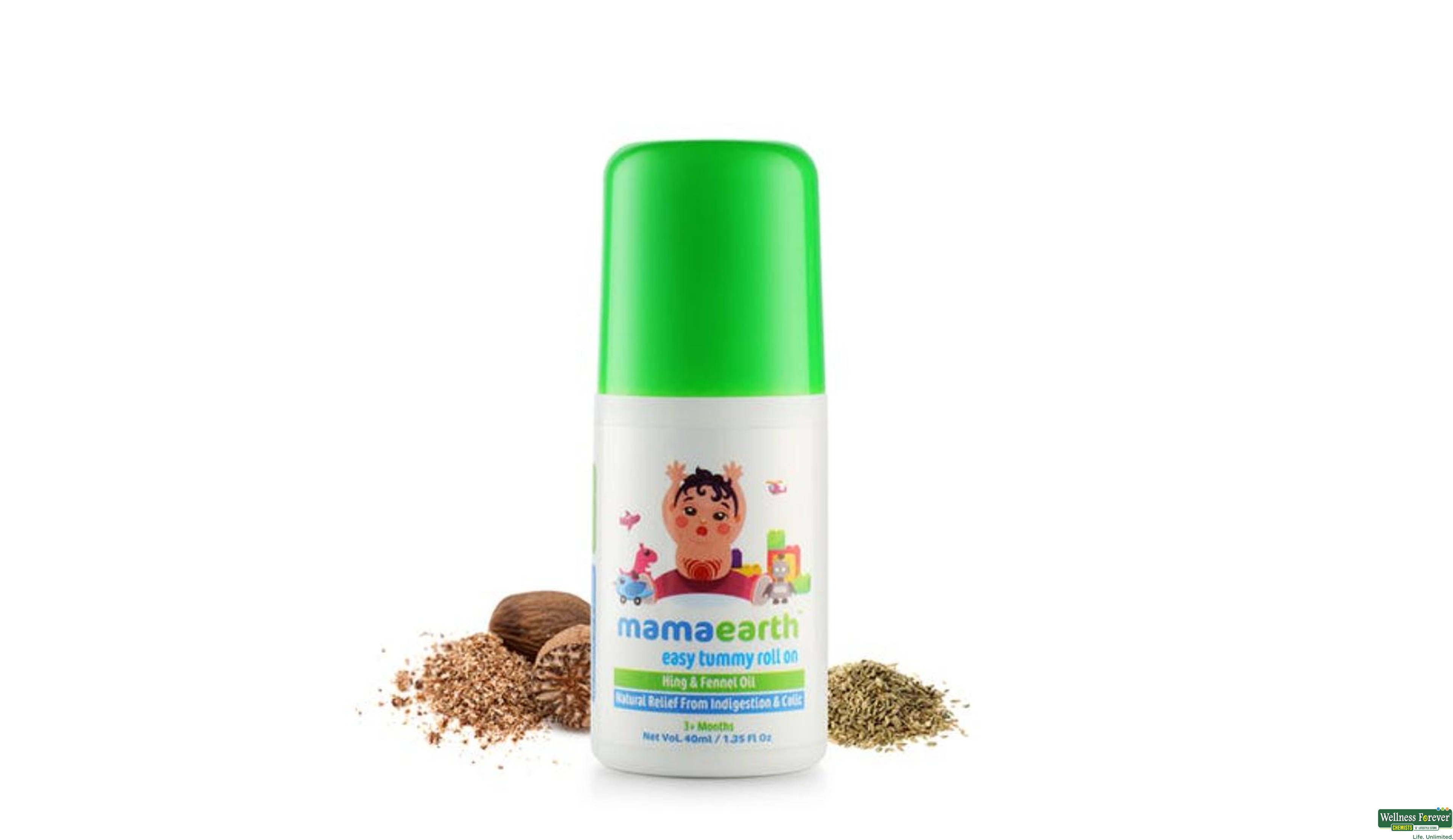 MAMAEARTH ROLL ON EASY TUMMY 3+M 40ML- 1, 40ML, 