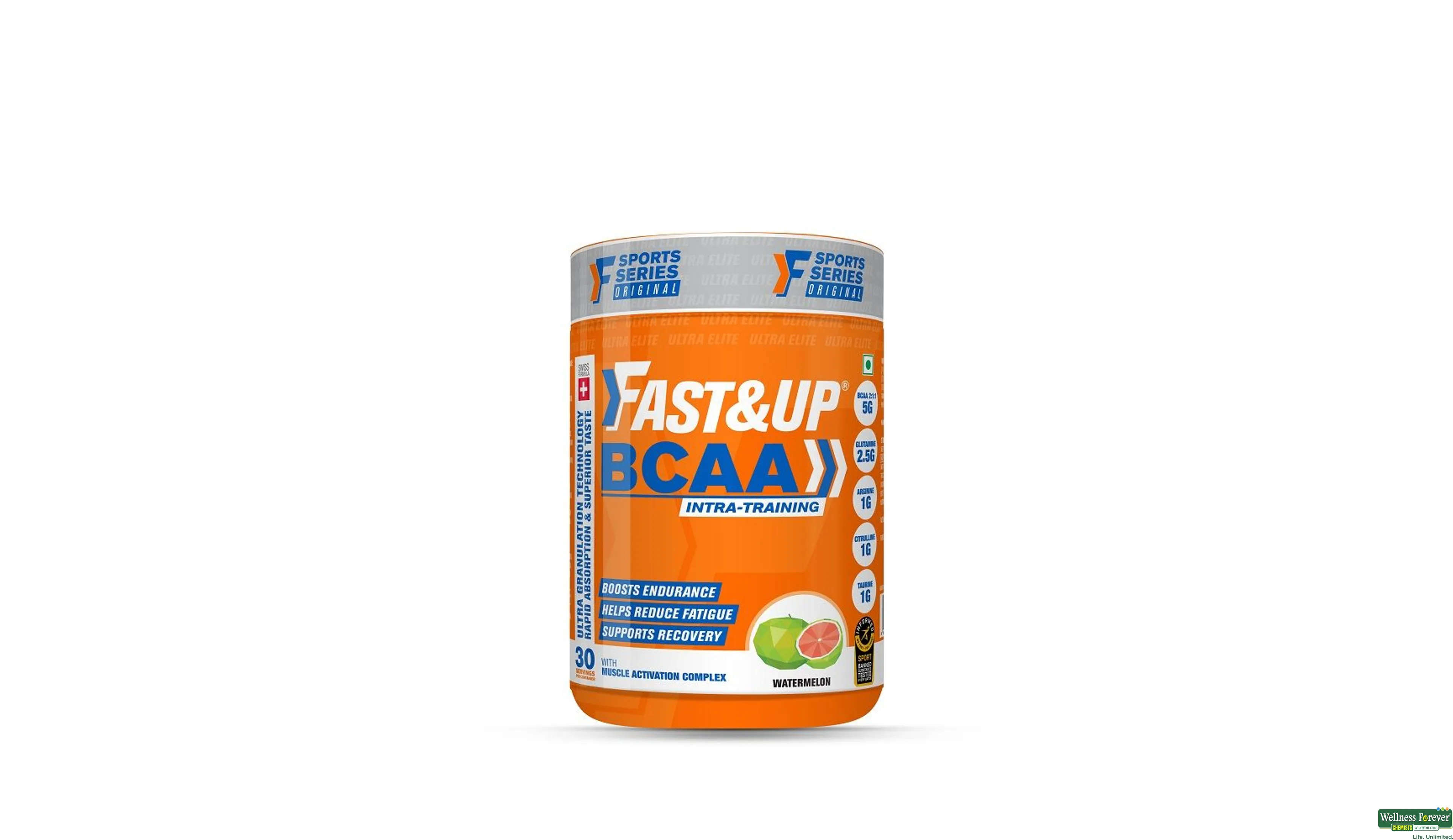 FAST/UP PWDR BCAA WATERMELON 450GM- 1, 450GM, 