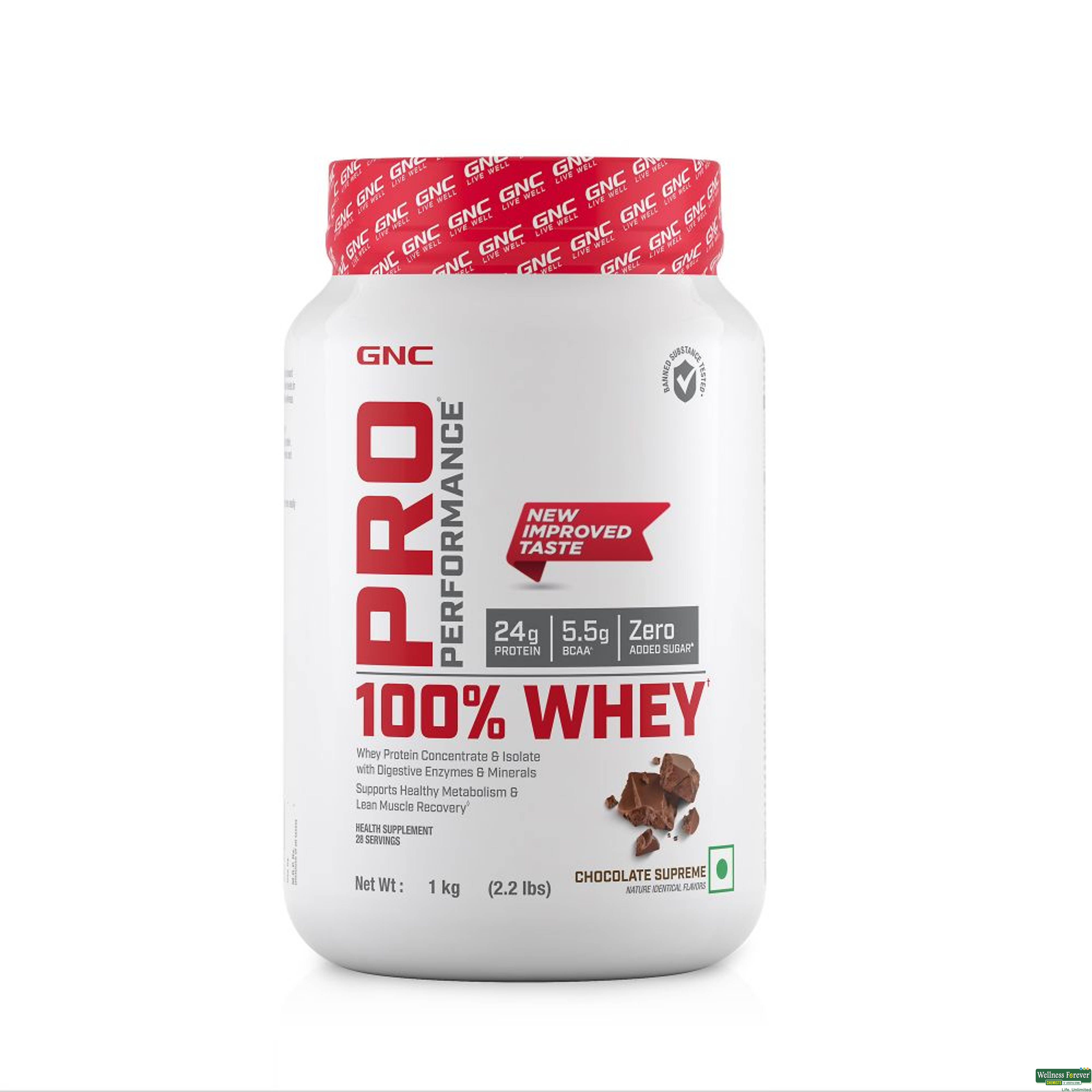 GNC Amp Gold Series Whey Protein Advanced 100% Double Rich Chocolate, 1 kg-image