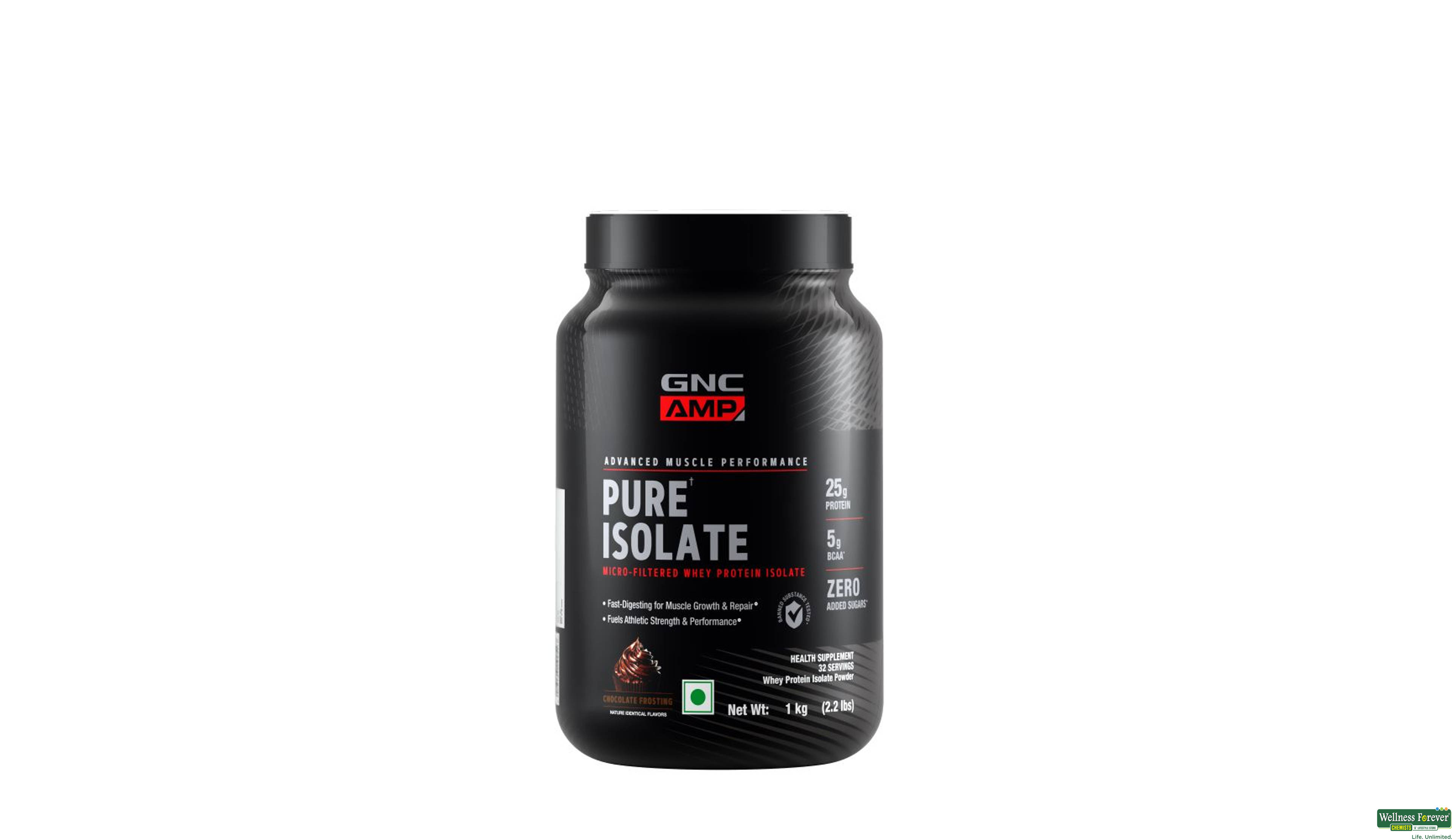 GNC AMP ISOLATE CHOCOLATE 1KG- 1, 1KG, 