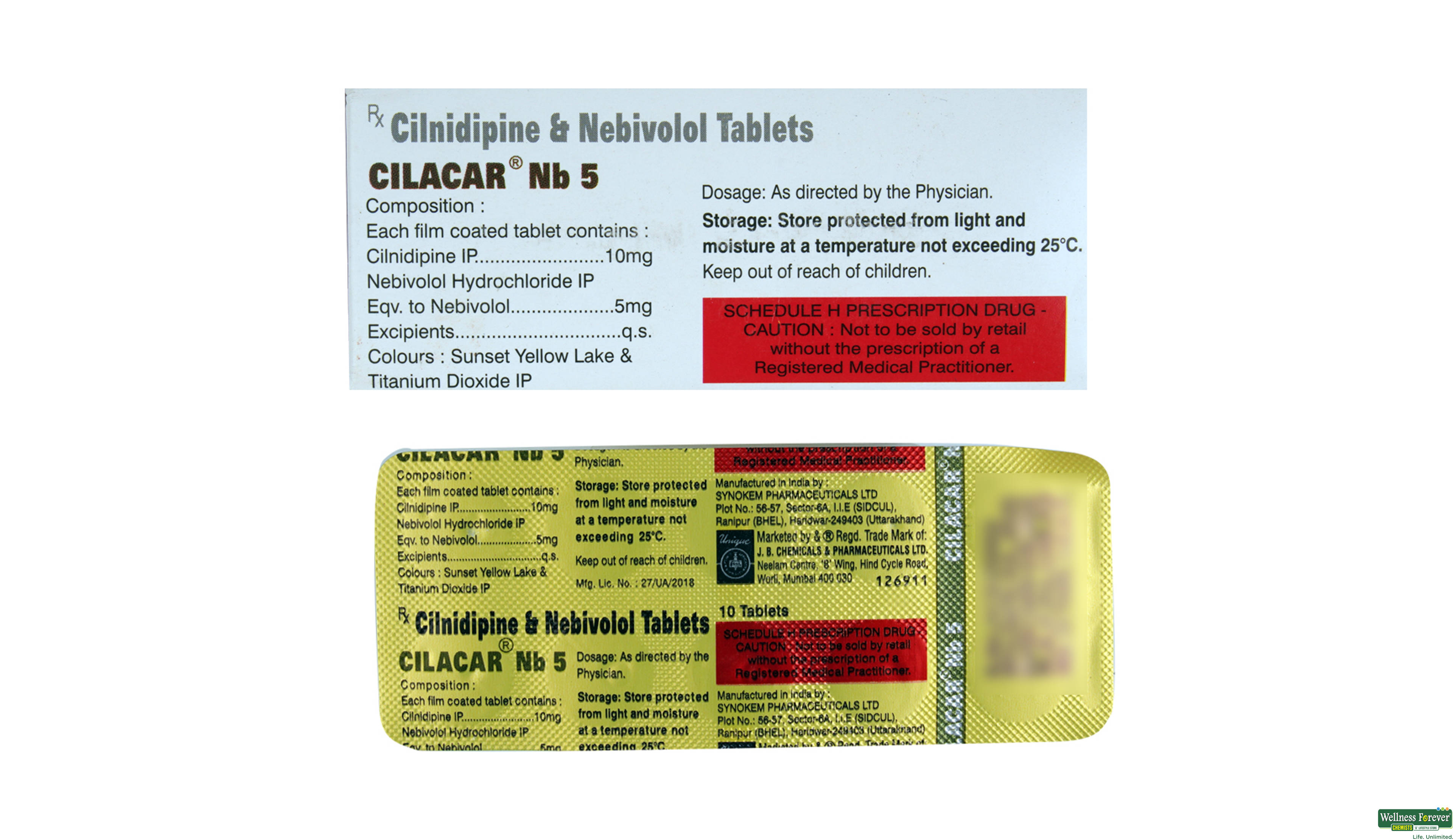 CILACAR-NB 5MG 10TAB- 2, 10TAB, 