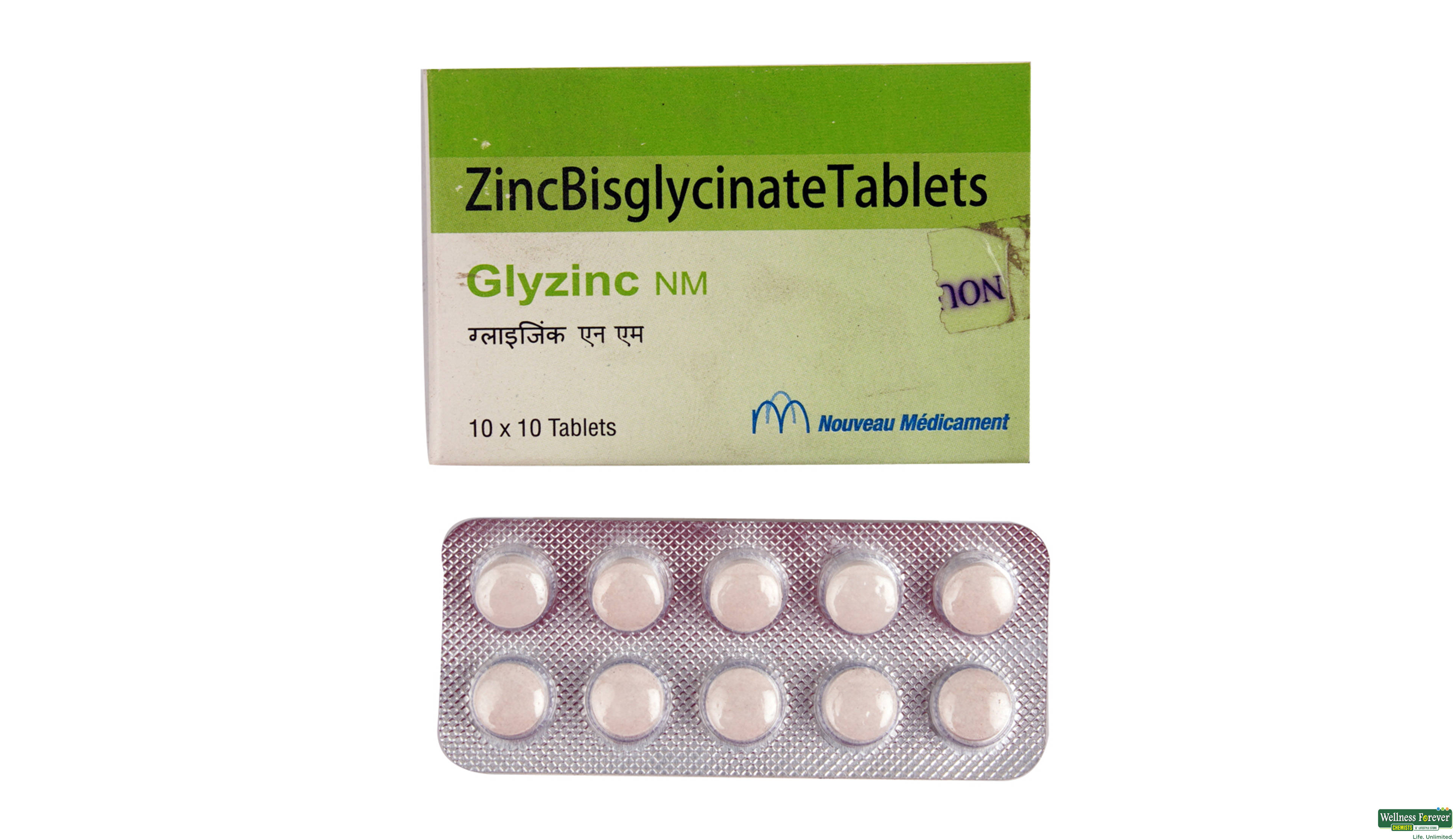GLYZINC-NM 10TAB- 1, 10TAB, 