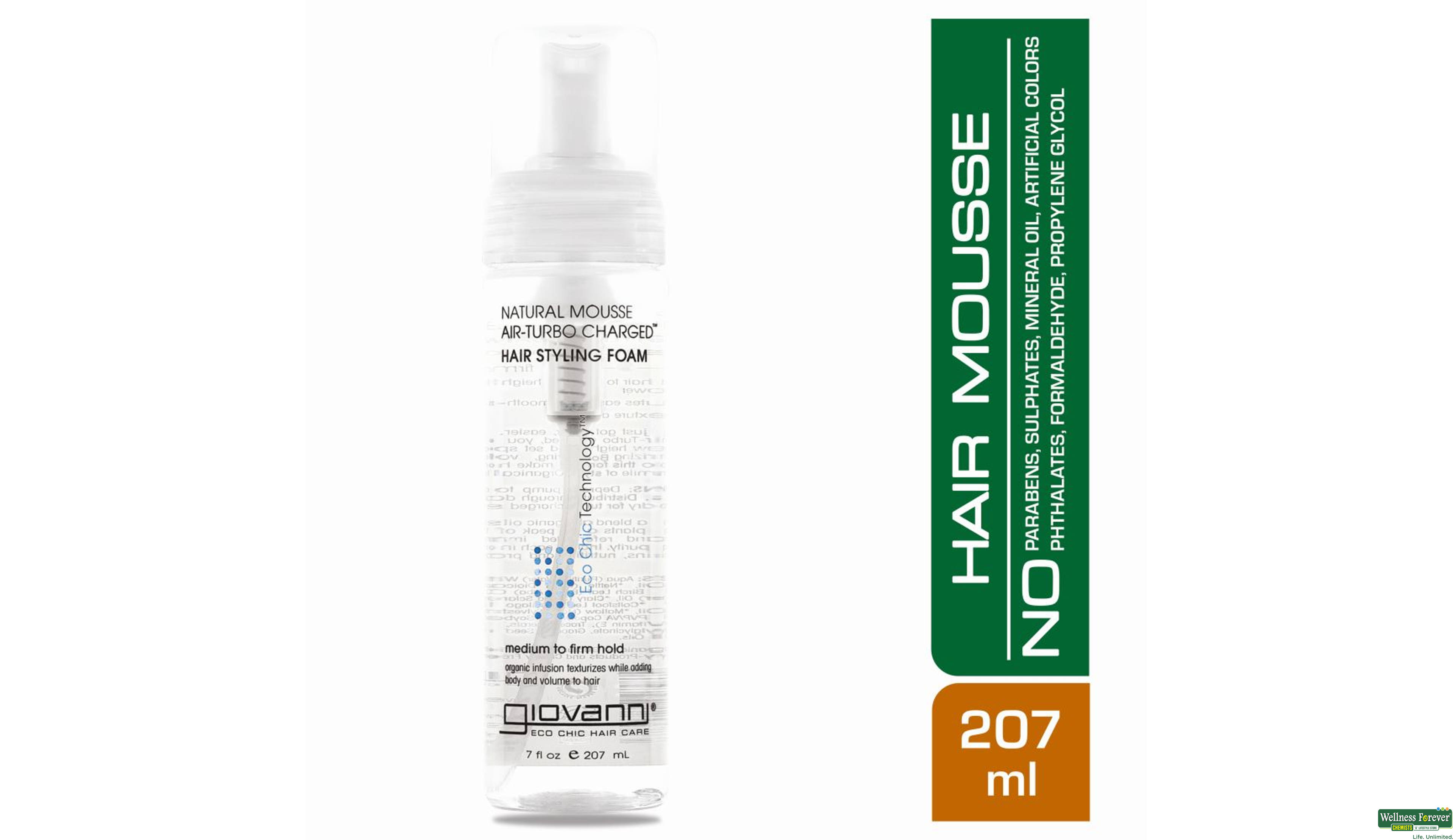 GIOVANNI ORG NATURAL MOUSSE 207ML- 1, 207ML, 