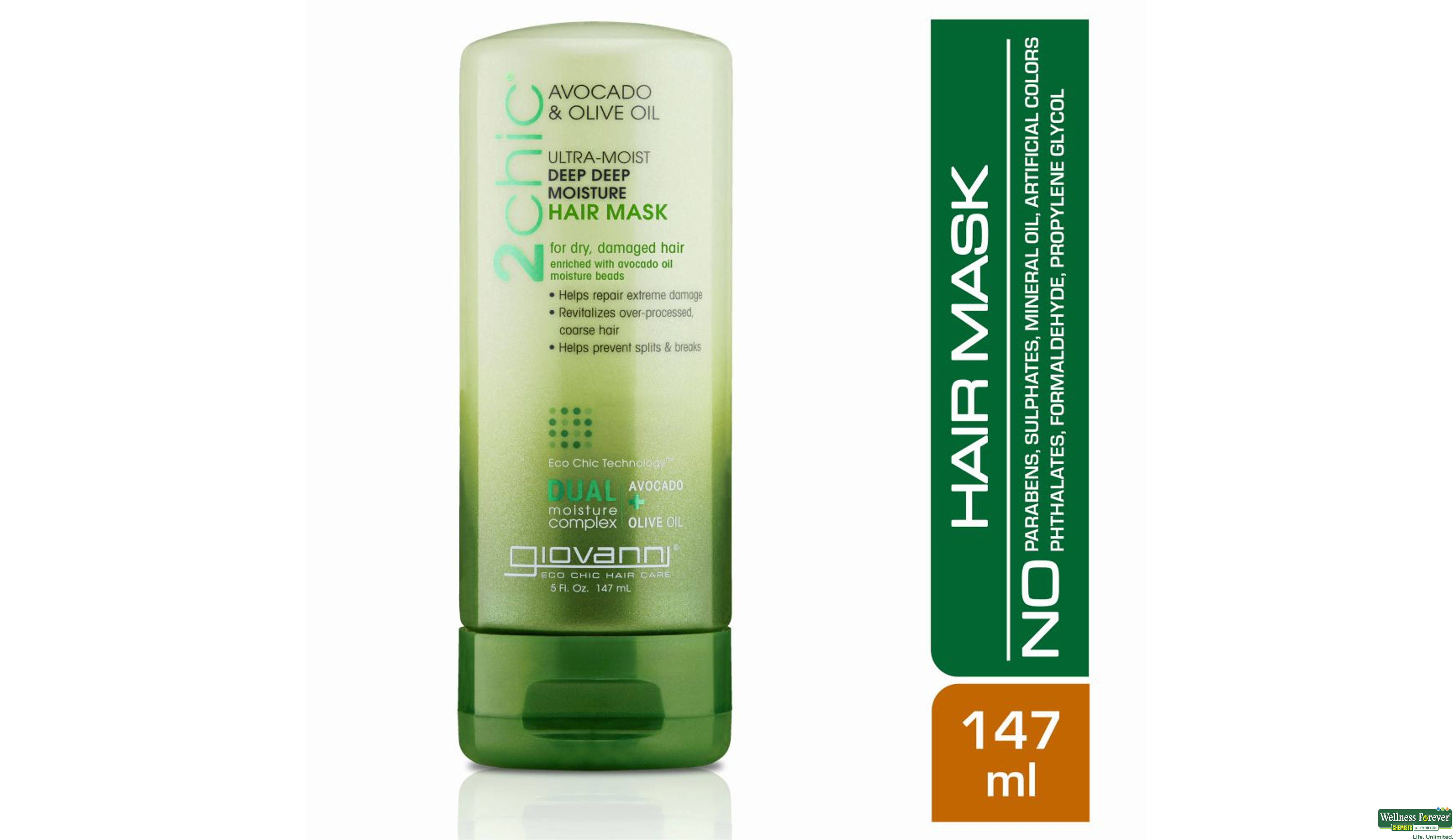 GIOVANNI ORG OLIVE OIL HAIR MASK 147ML- 1, 147ML, 