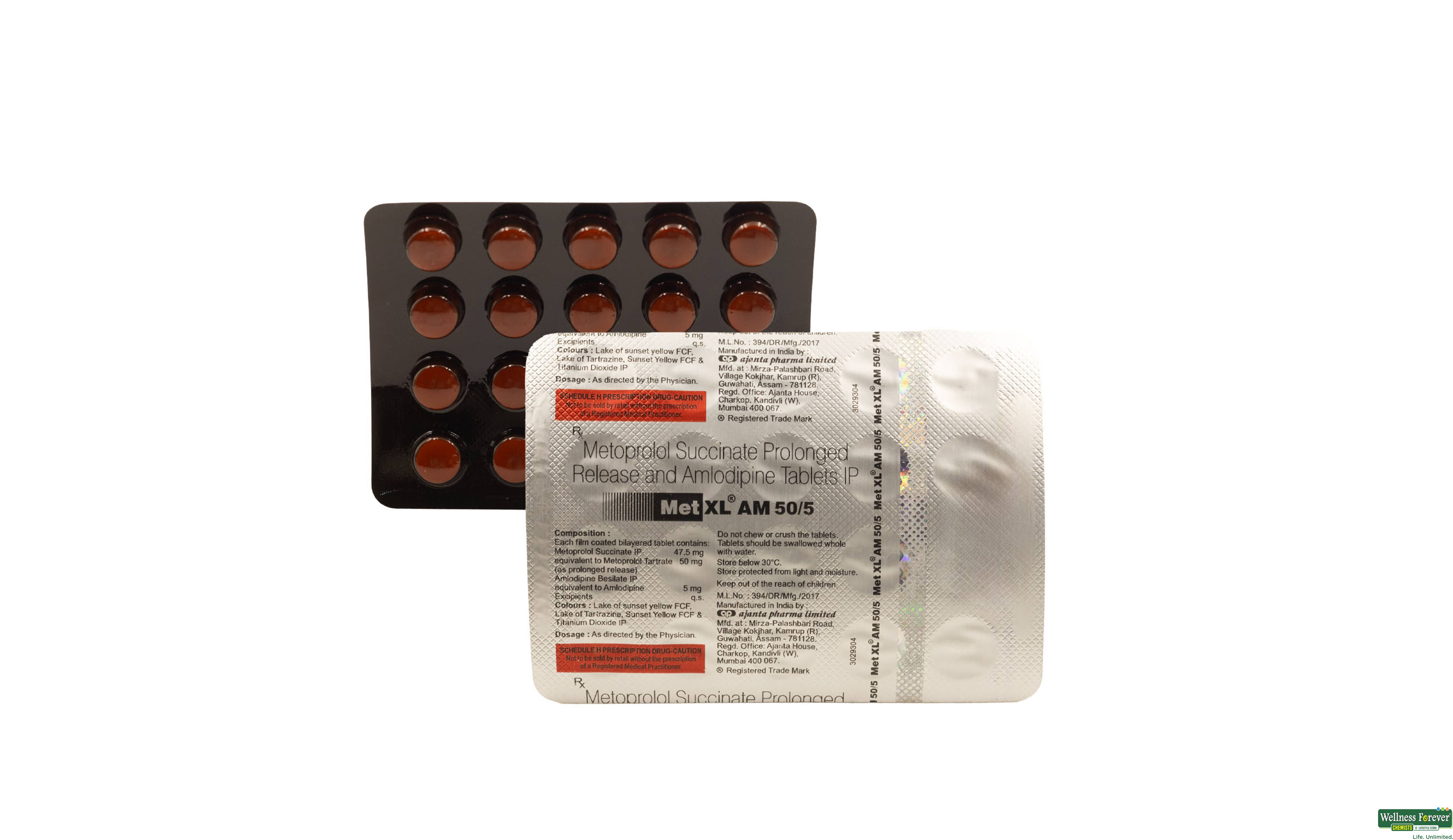 MET-XL AM 50/5MG 20TAB- 1, 20TAB, 