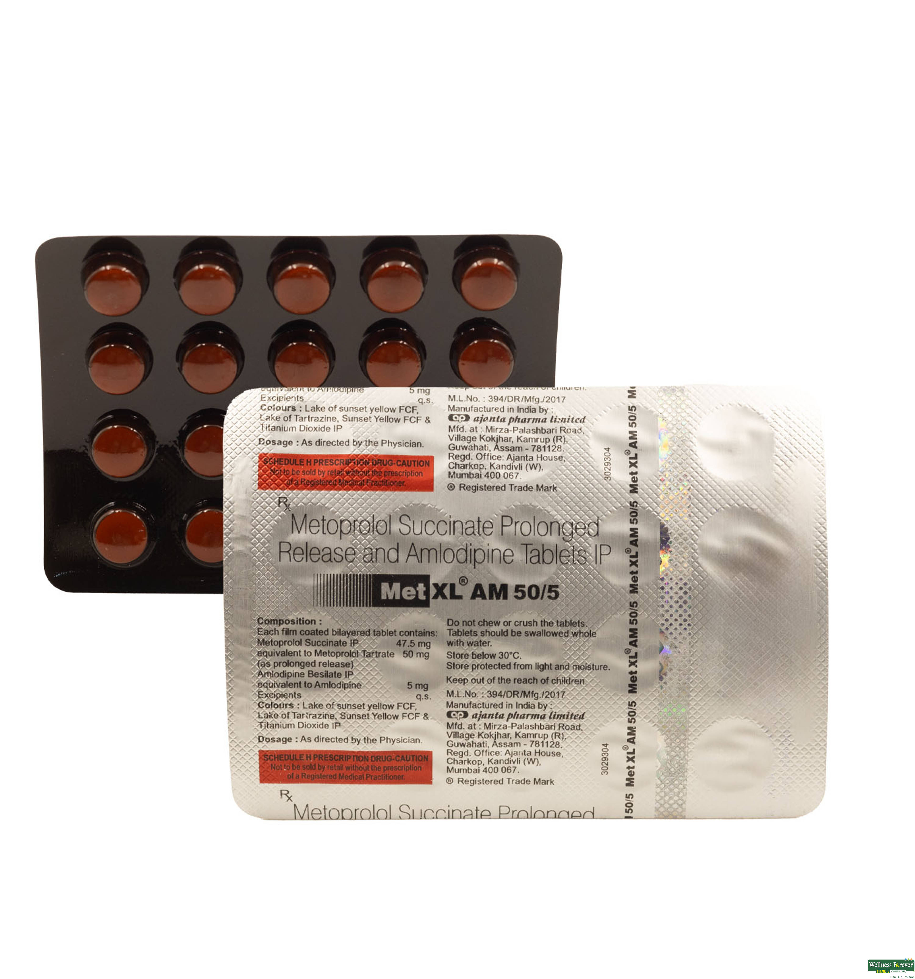 MET-XL AM 50/5MG 20TAB-image