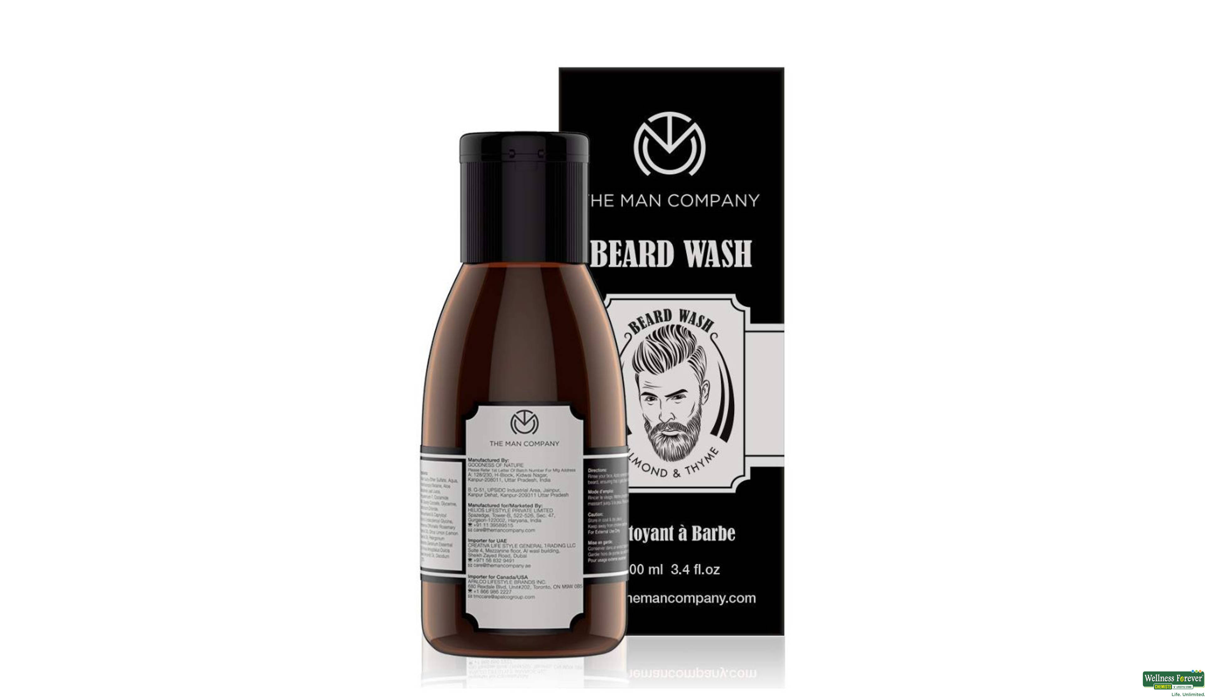 THE MAN BEARD WASH ALMOND/THYME 100ML- 3, 100ML, null