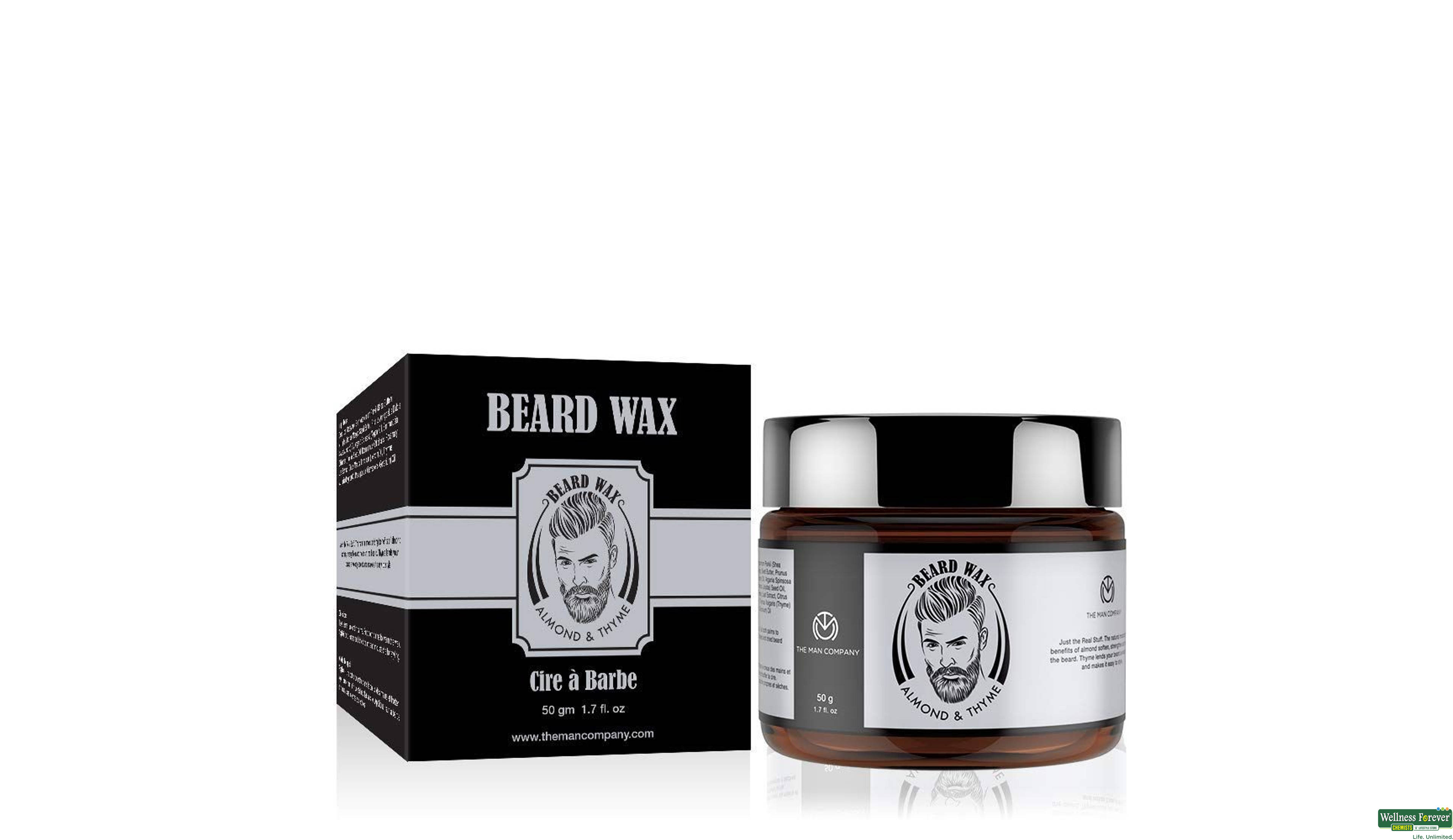 THE MAN BEARD HR/WAX ALMOND/THYME 50GM- 1, 50GM, null