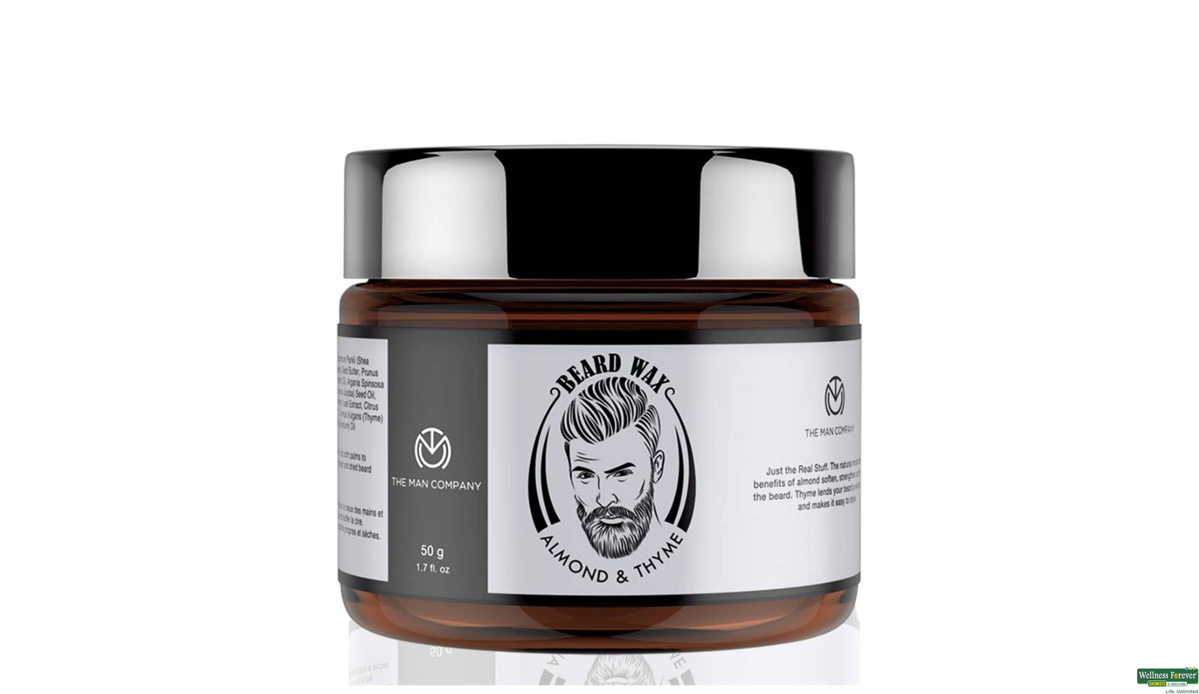 THE MAN BEARD HR/WAX ALMOND/THYME 50GM- 2, 50GM, null