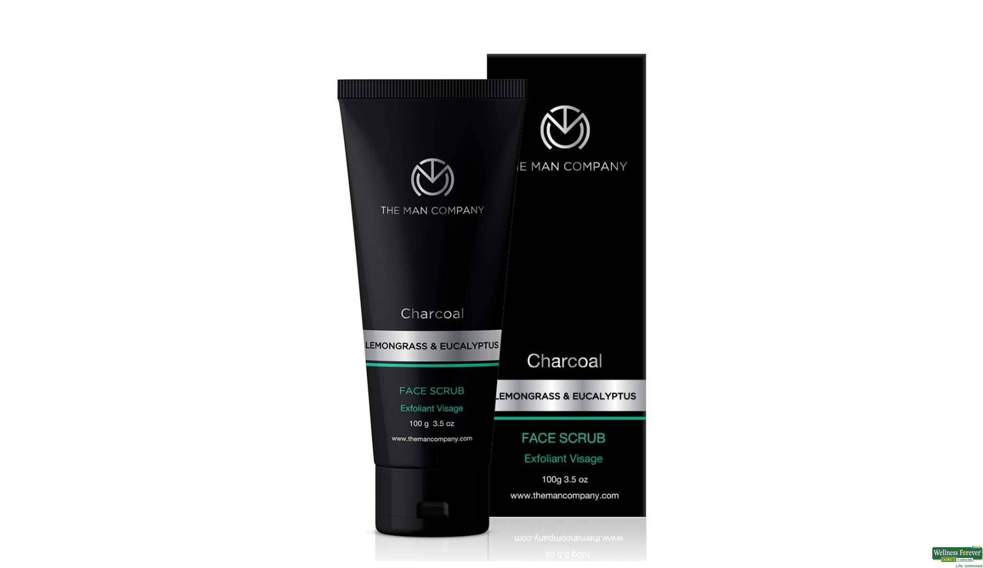 THE MAN F/SCRUB LEMON/EUCALYP CHAR 100GM- 4, 100GM, null