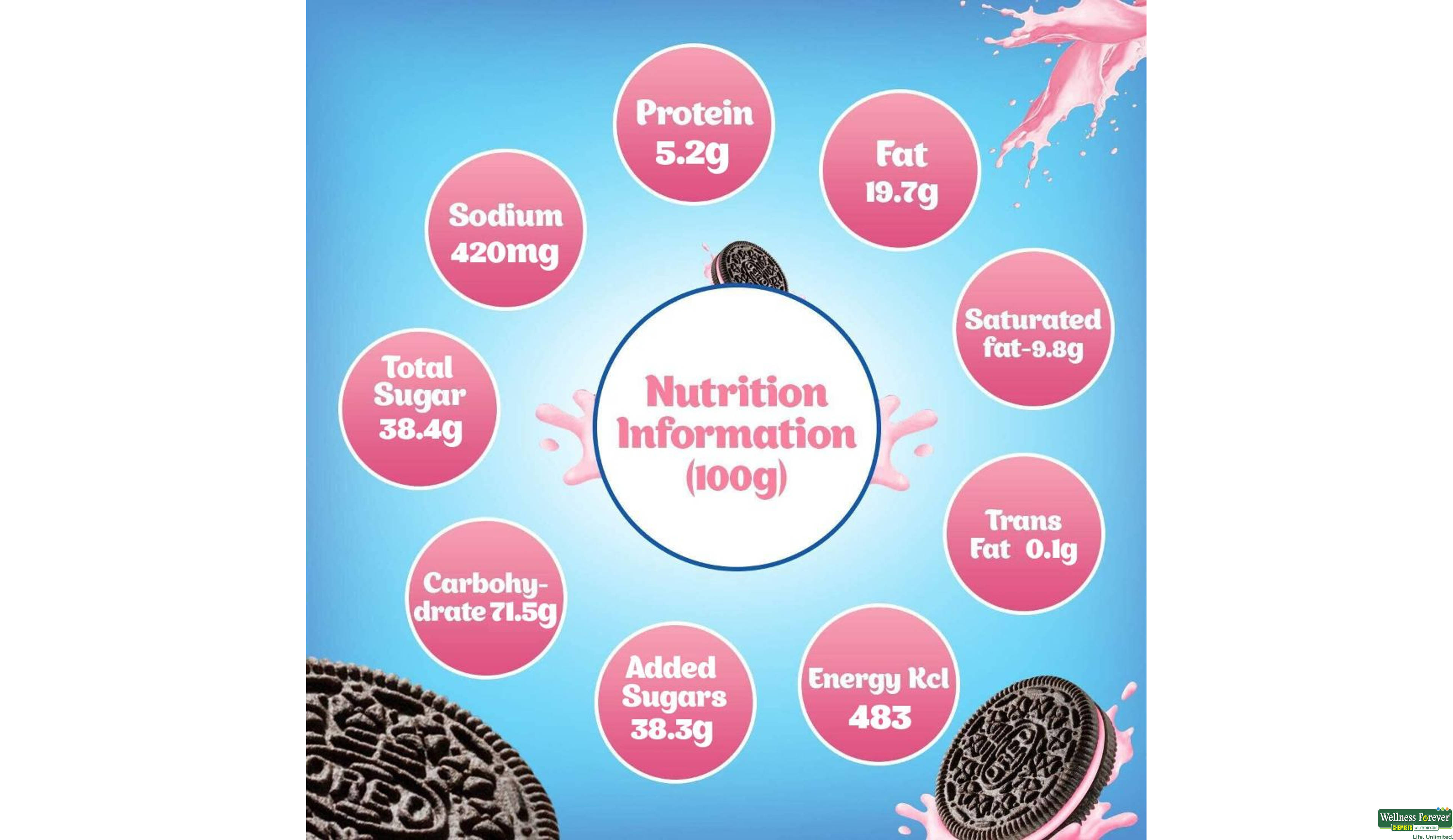 OREO BISC STRAWBERRY CREME 137GM- 3, 137GM, null