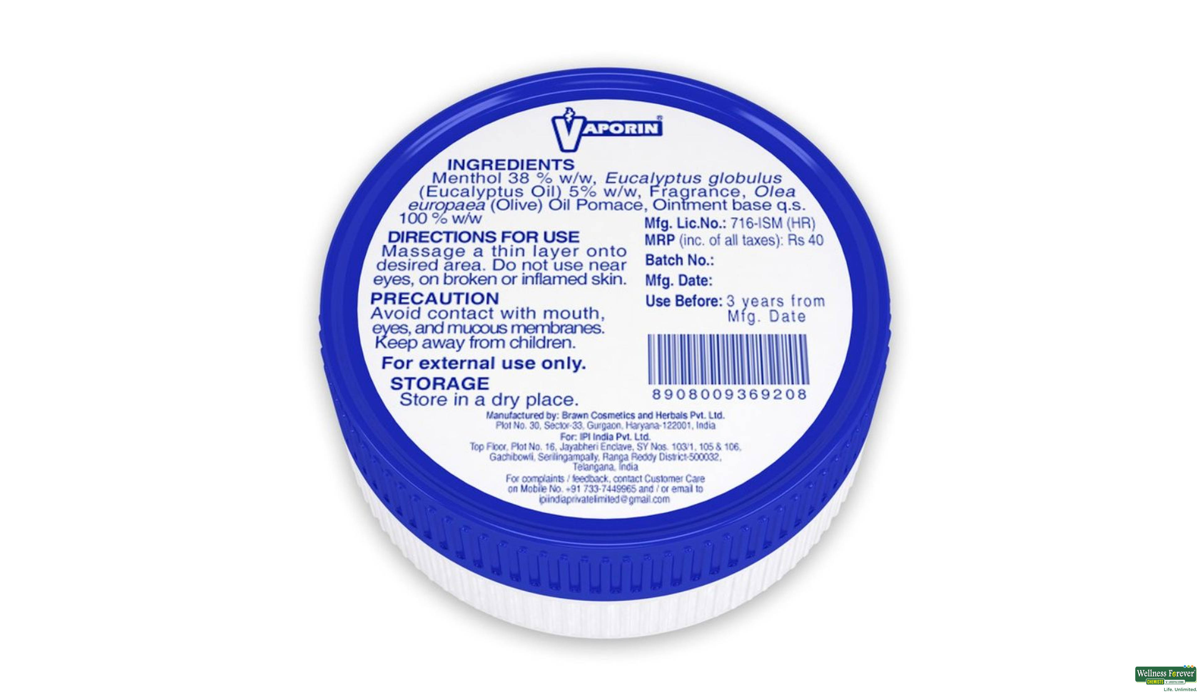 VAPORIN COLDRUB 10ML- 2, 10ML, 