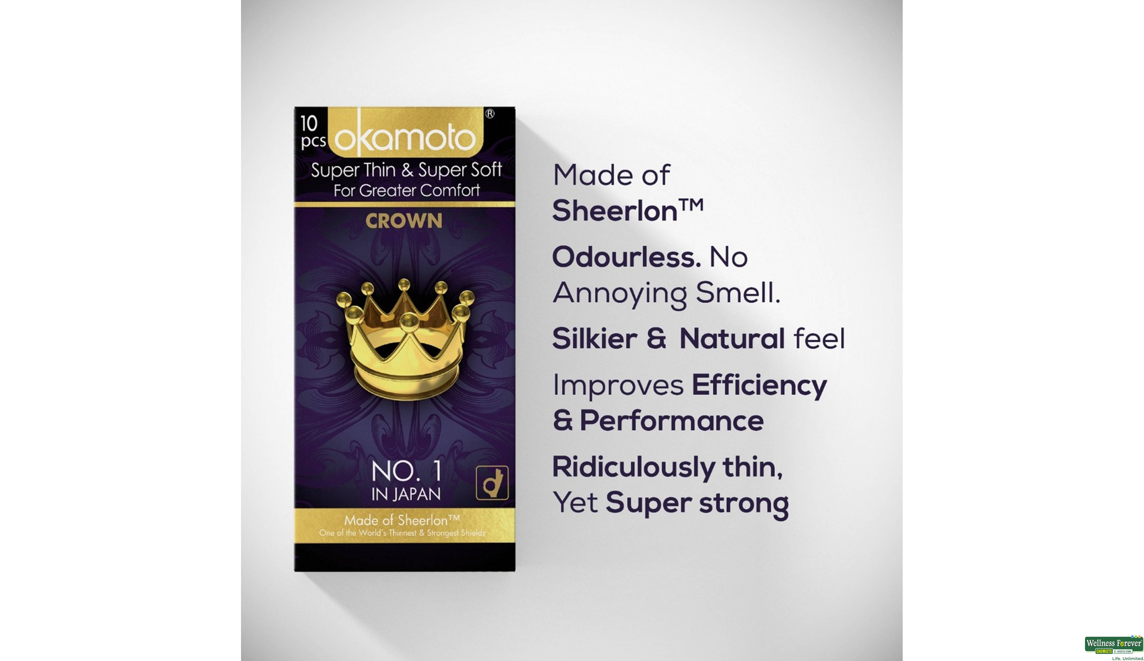 OKAMOTO CONDOM CROWN 10PC- 3, 10PC, 