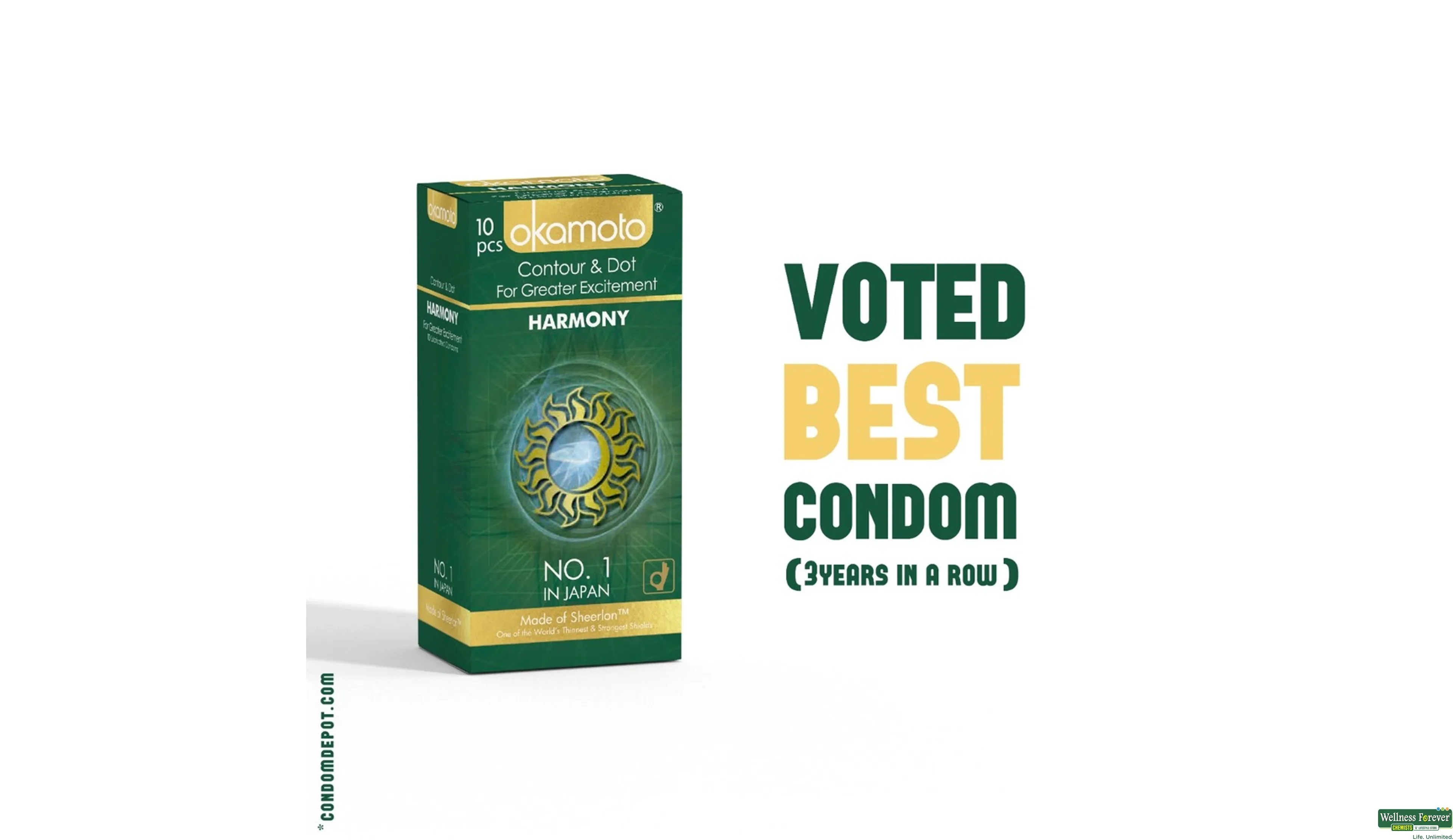 OKAMOTO CONDOM 003 HARMONY 10PC- 1, 10PC, 