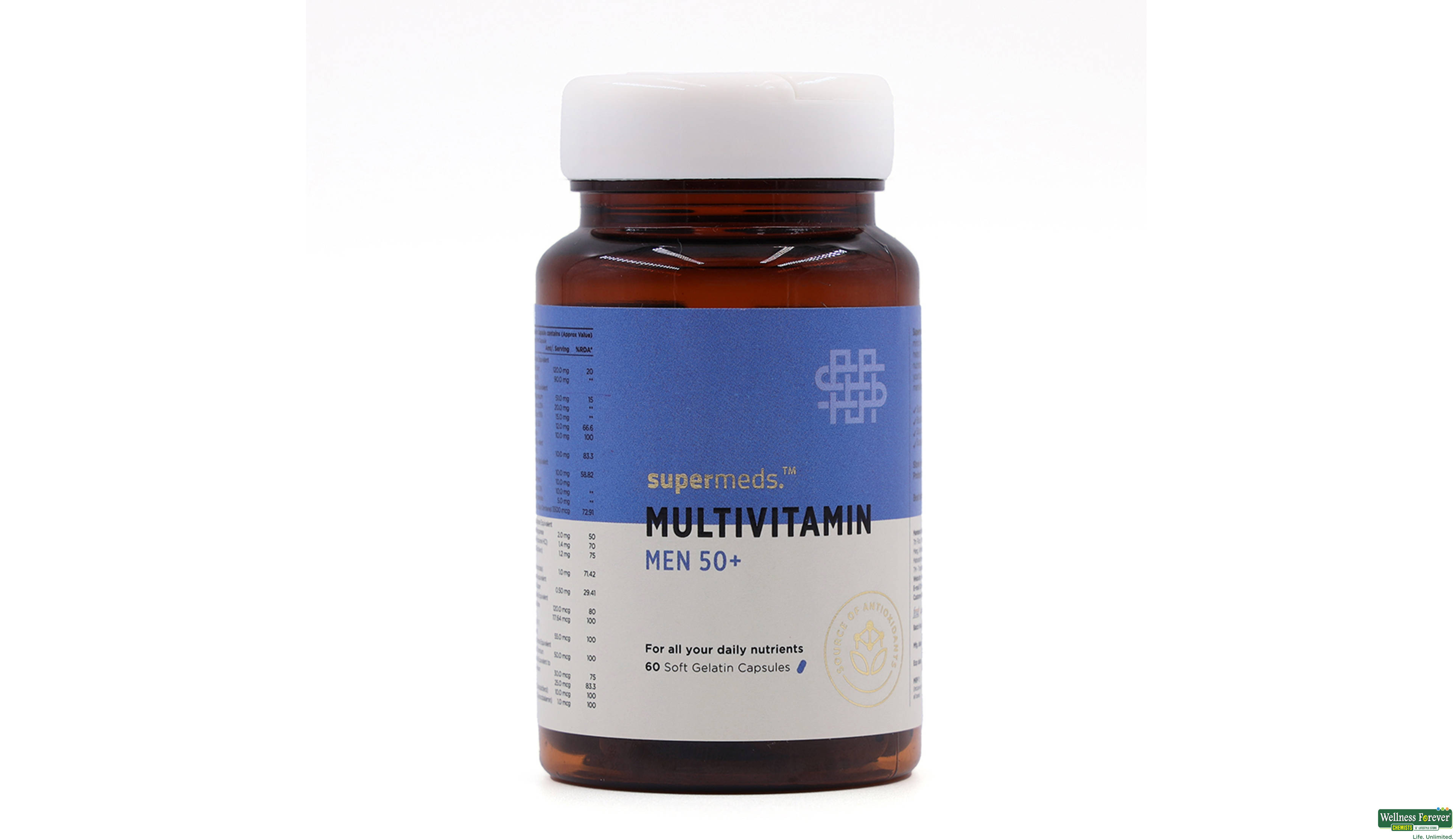 SUPERMEDS MULTIVITAMIN MEN 50+ 60CAP ##- 1, 60CAP, null