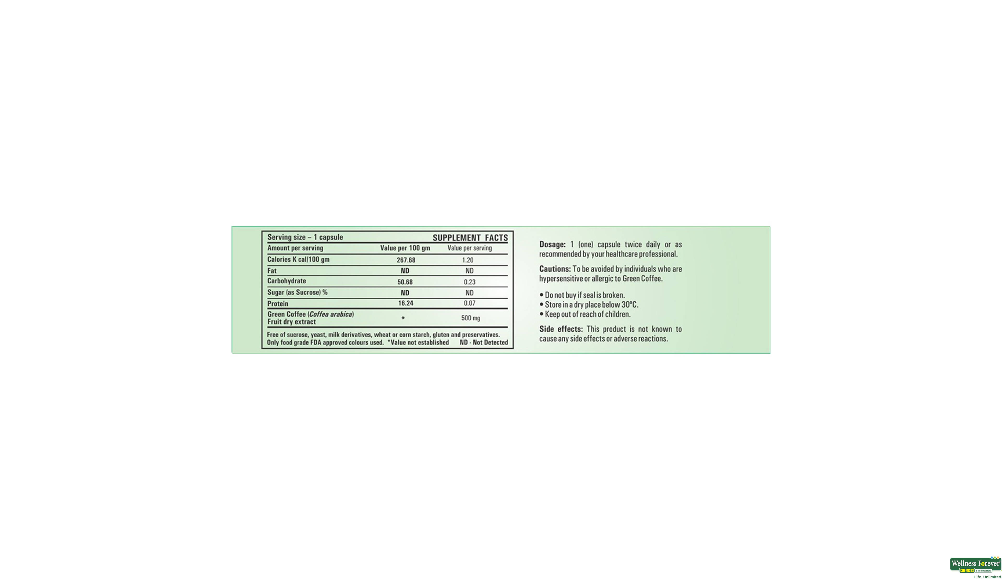 QUANTO GREEN COFFEE 30CAP- 8, 30CAP, null