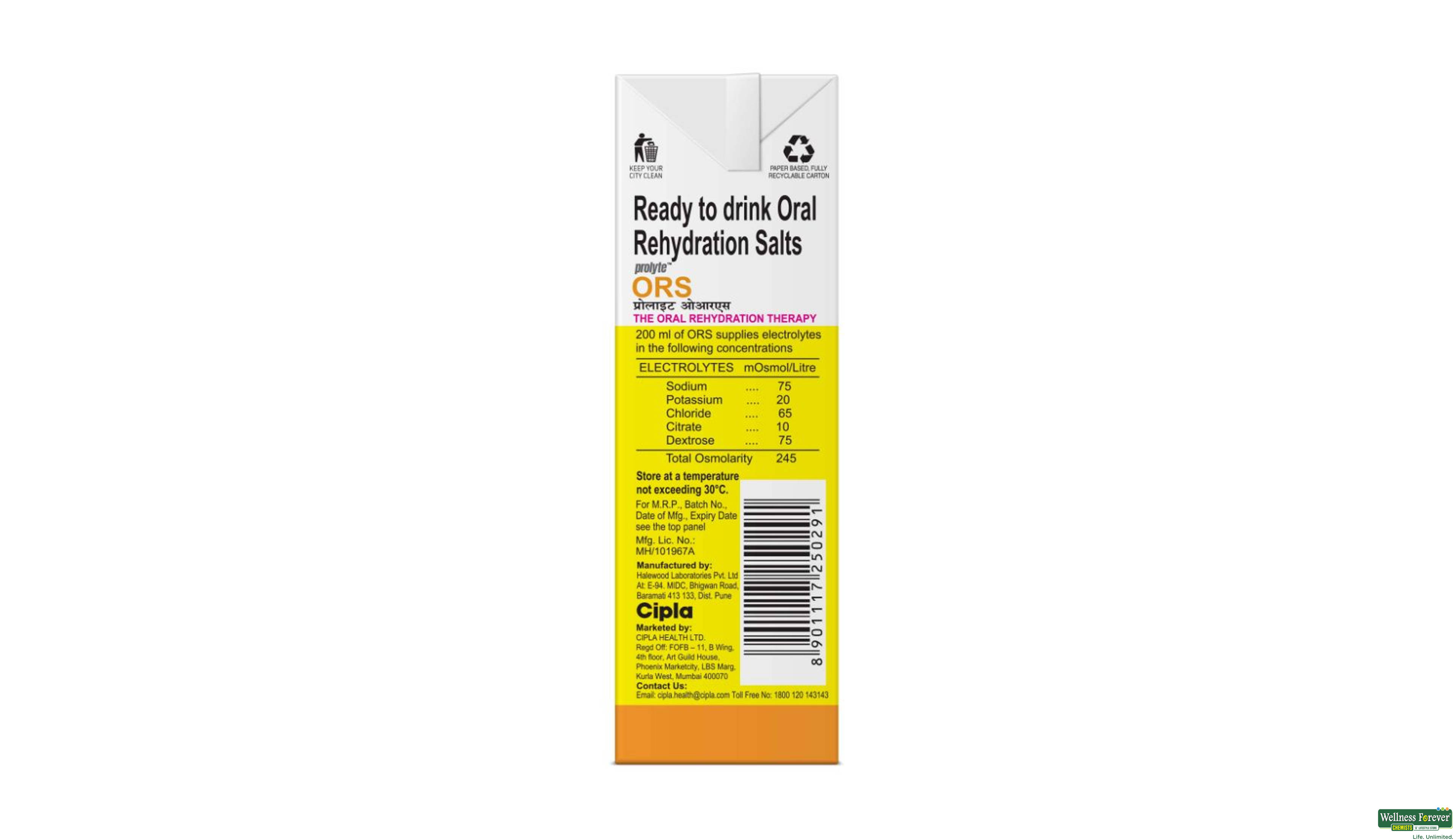 PROLYTE ORS NIMBU PAANI 200ML- 3, 200ML, 