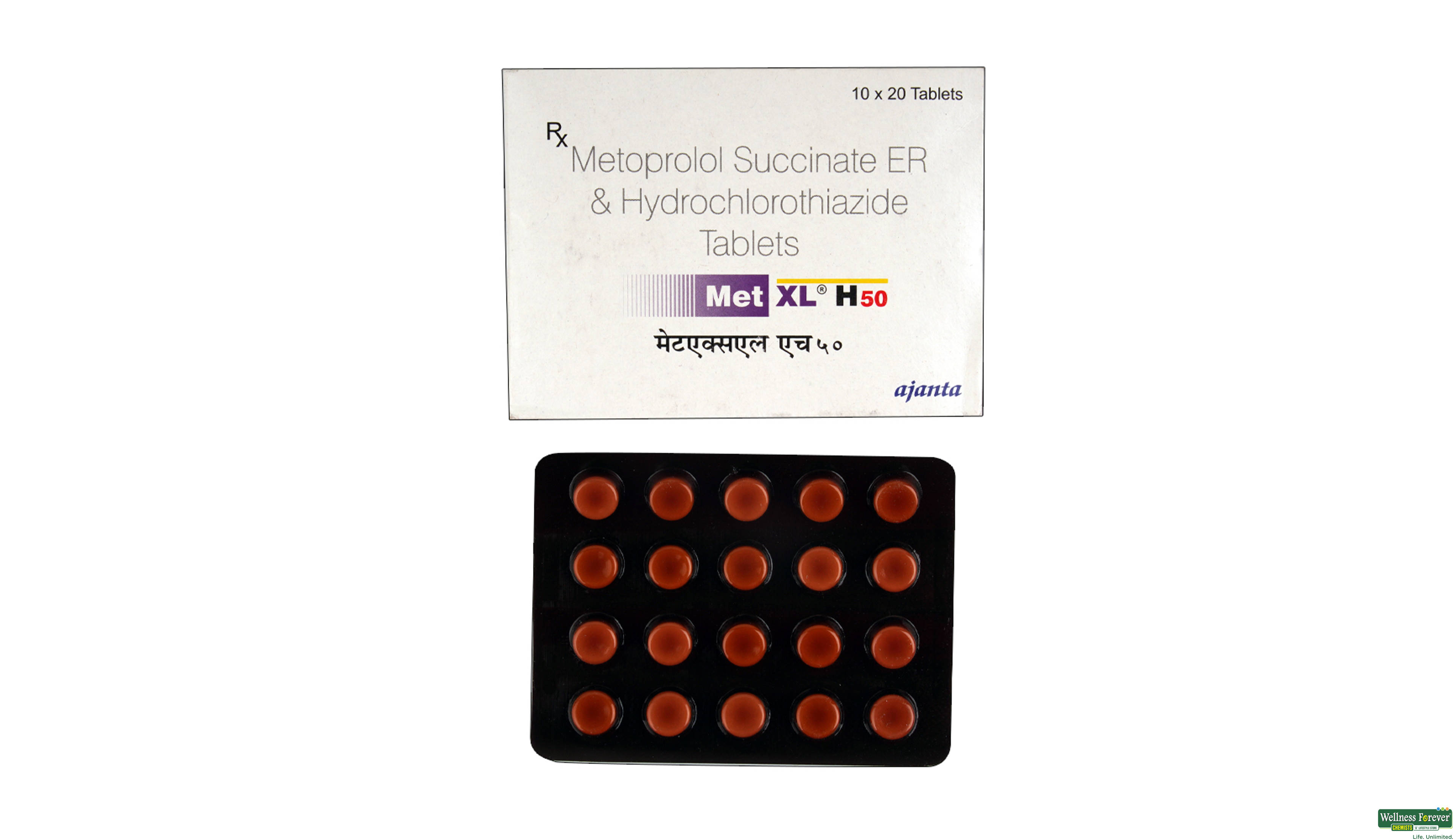MET-XL-H 50MG 20TAB- 1, 20TAB, 