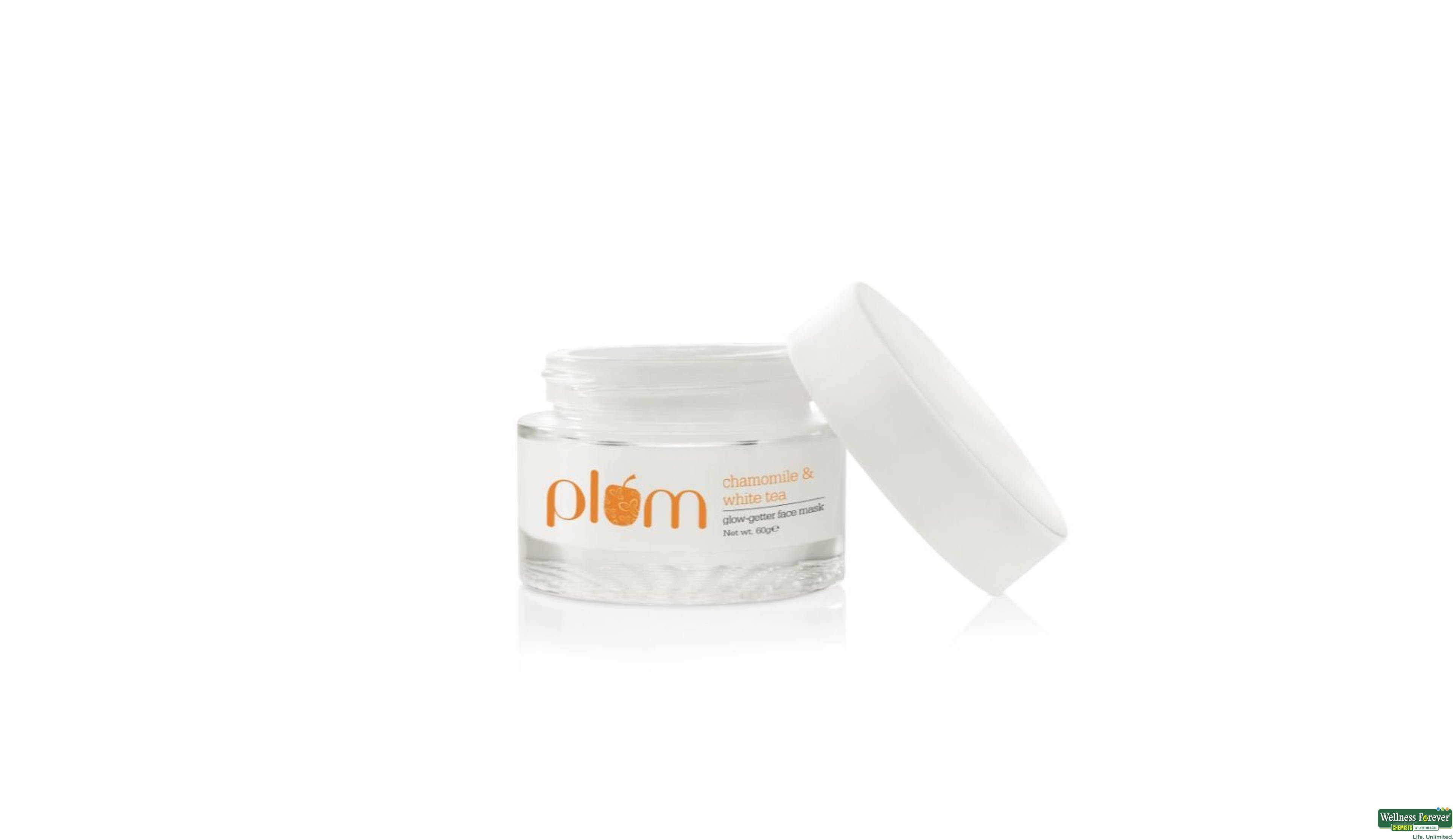 PLUM F/MASK CHAMO/WHITE TEA GLOW 60ML- 1, 60ML, null