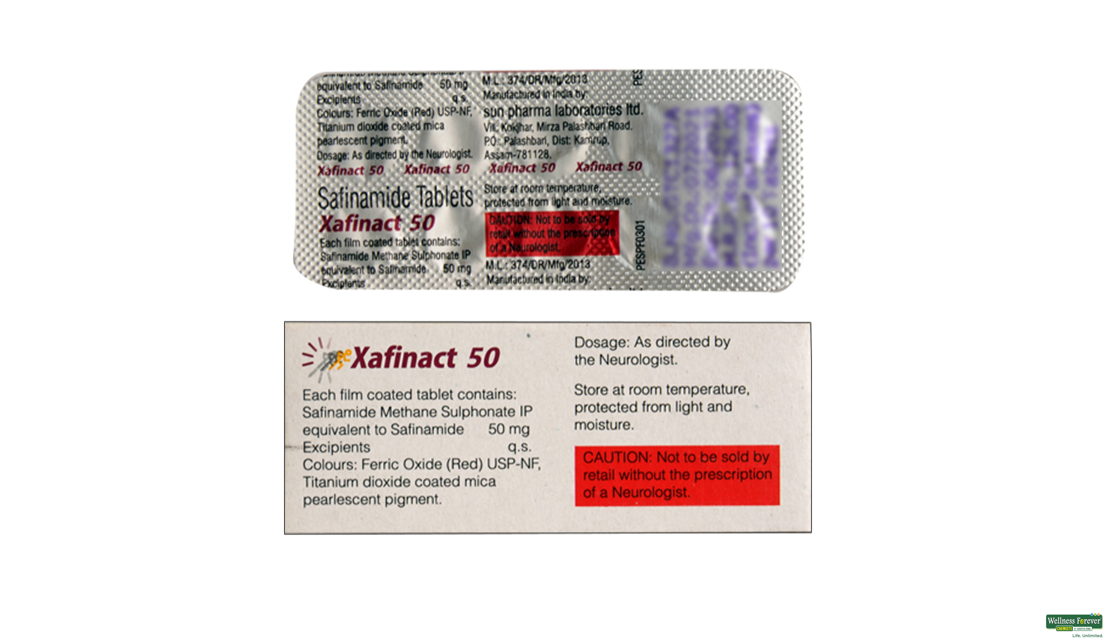 XAFINACT 50MG 10TAB- 2, 10TAB, 