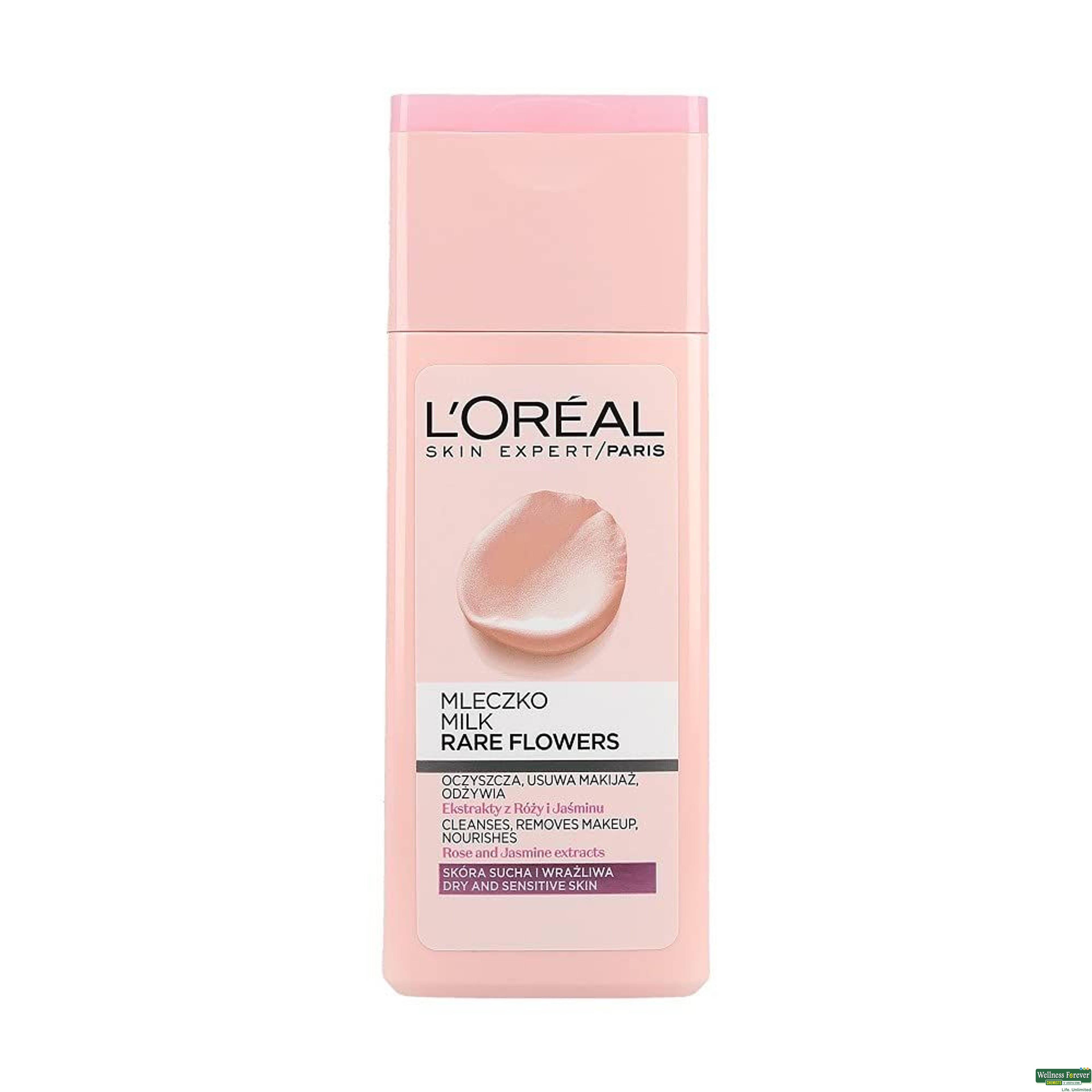 L'Oreal Paris Skin Expert Rare Flowers Cleansing Milk, 200 ml-image