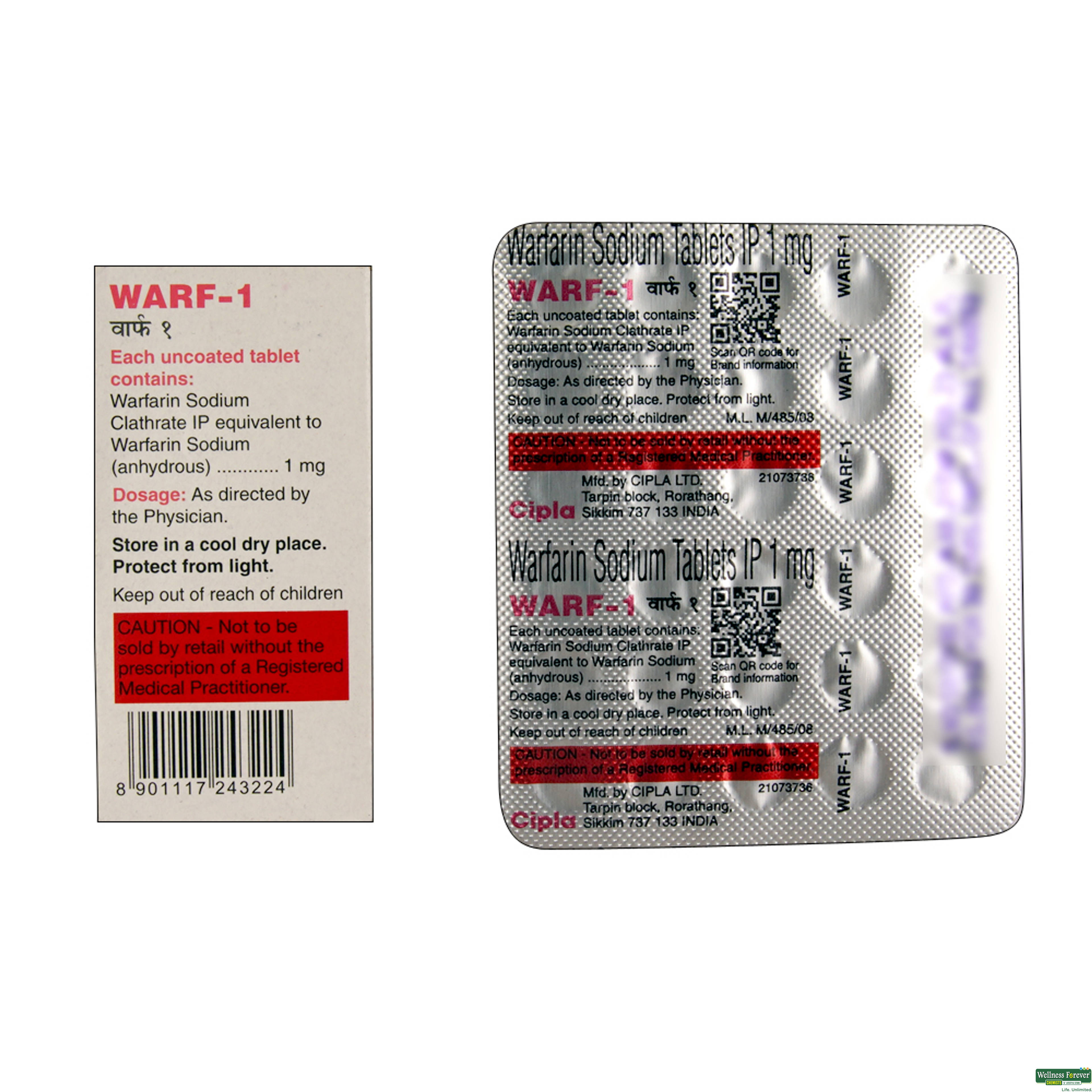 Warf 1mg 30 Tablets-image