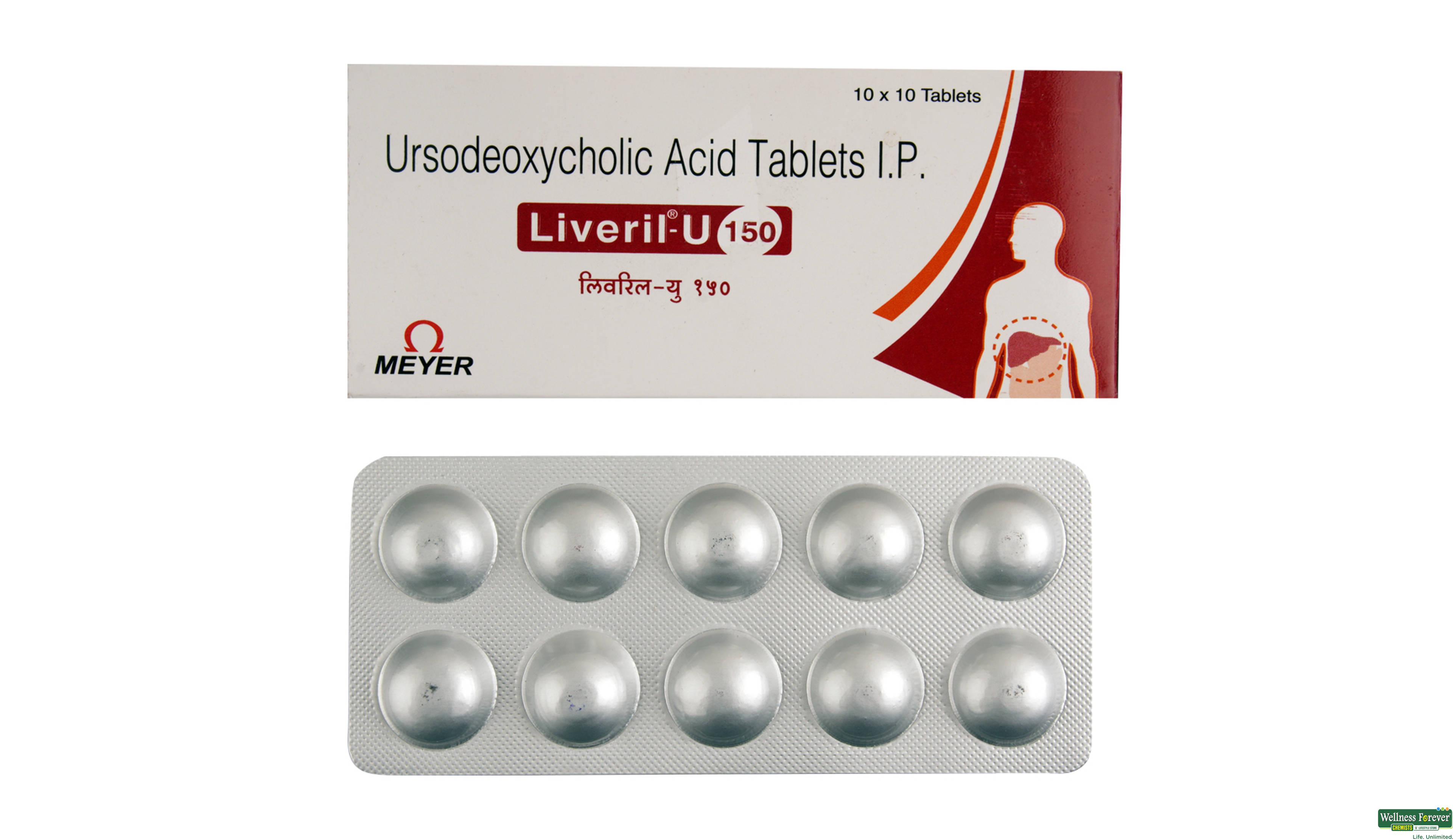 LIVERIL-U 150MG 10TAB- 1, 10TAB, 